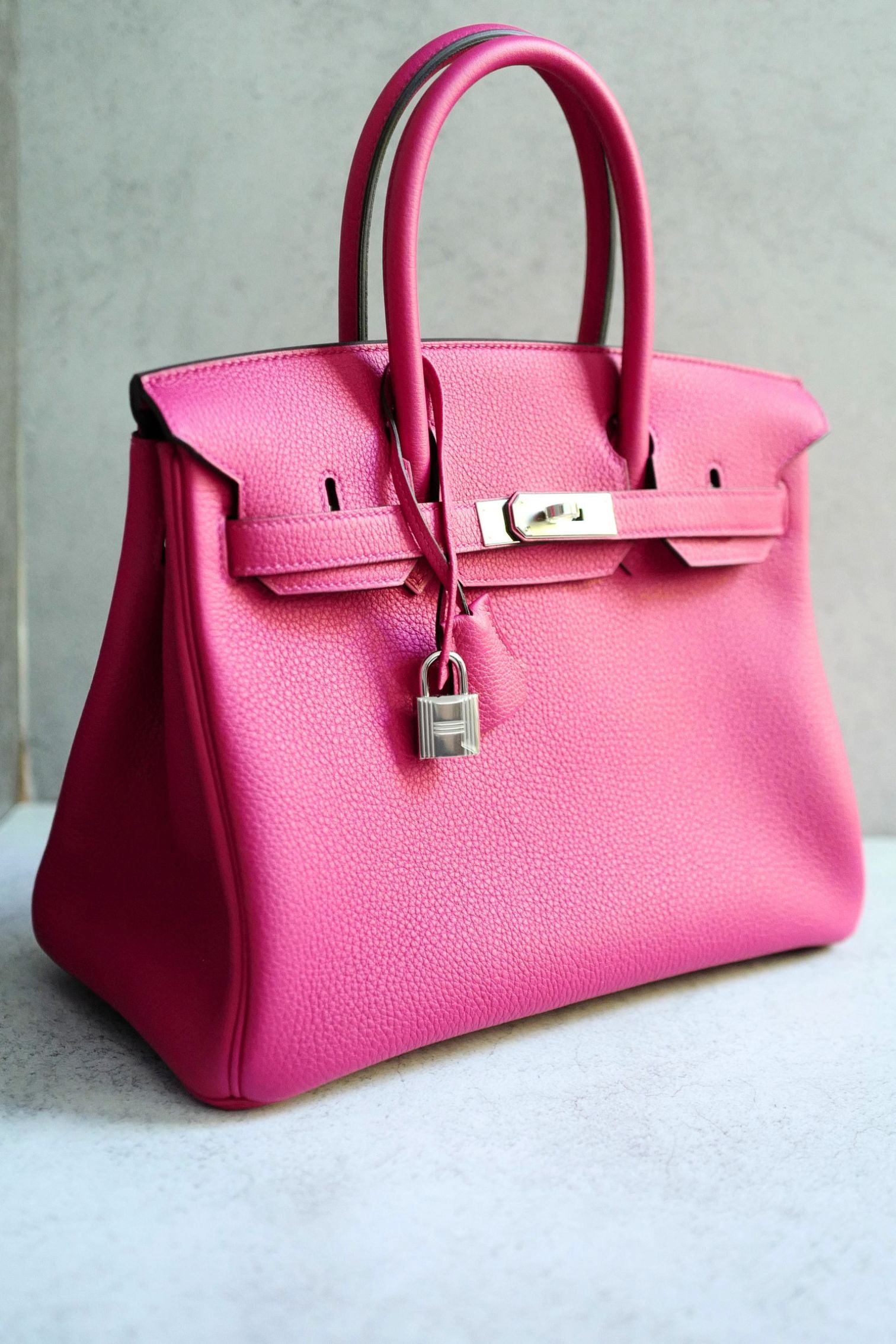 Hermès Birkin 30 Rose Mexico Togo Leather Palladium Hardware K Stamp