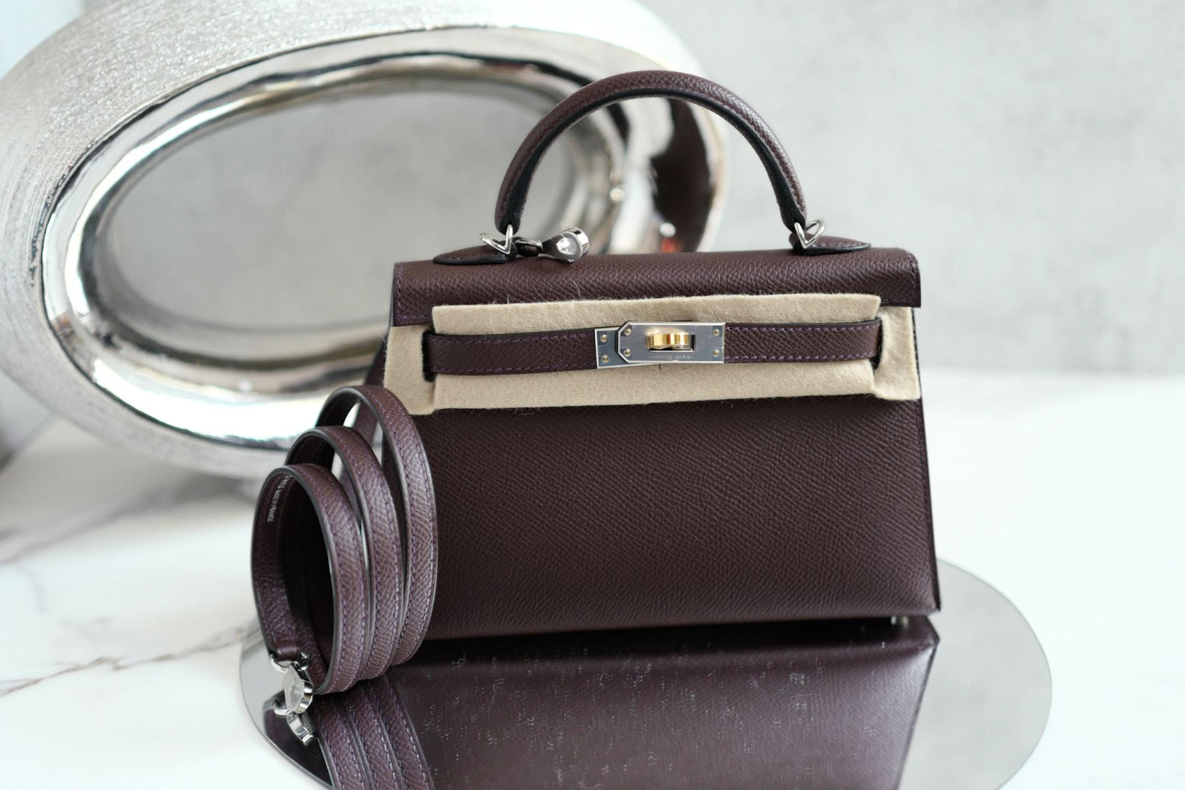 NEW Hermès Kelly 20 Rouge Sellier Epsom Leather Electrum Hardware K Stamp