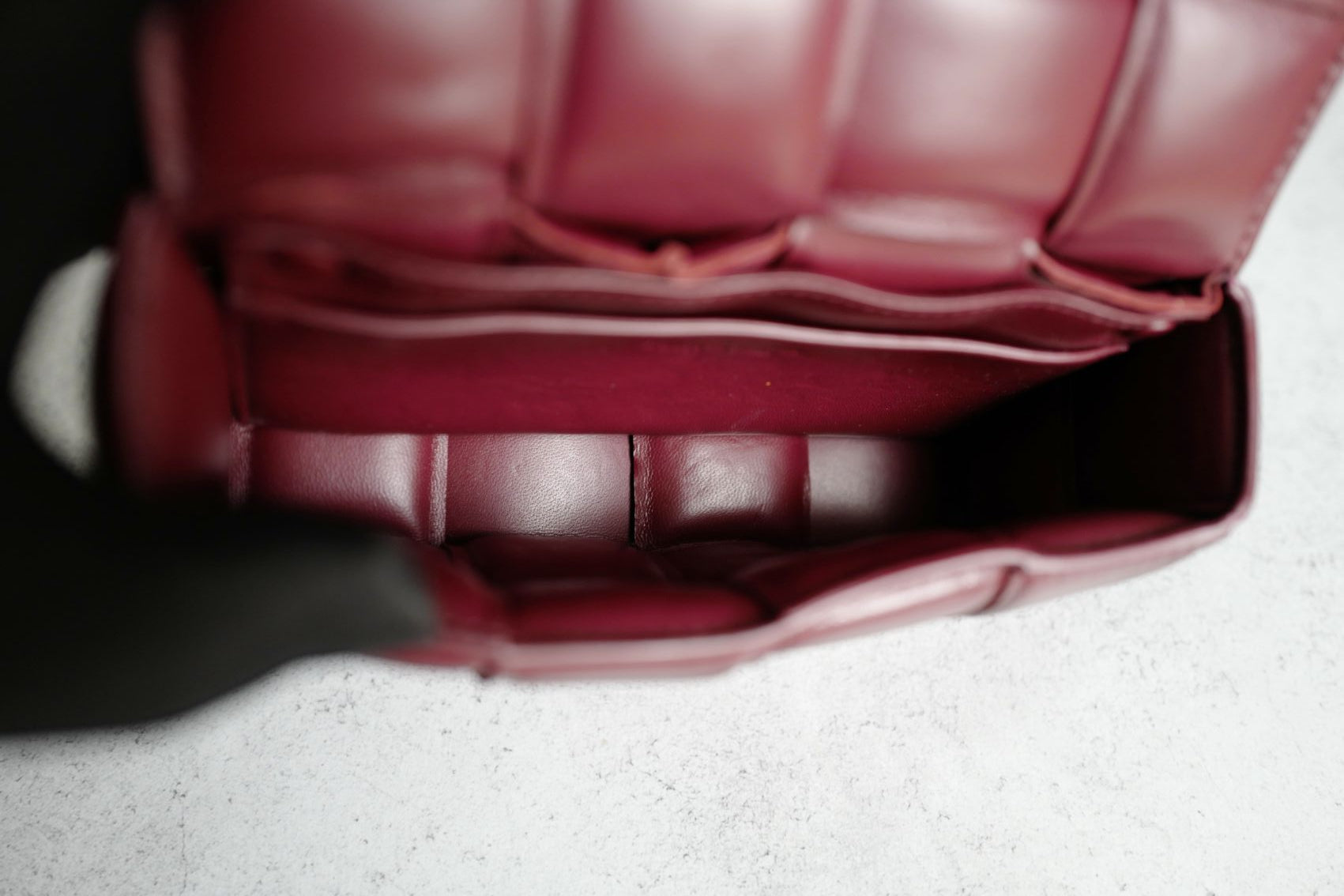 Bottega Veneta Padded Burgundy Small Cassette Belt Bag NEW