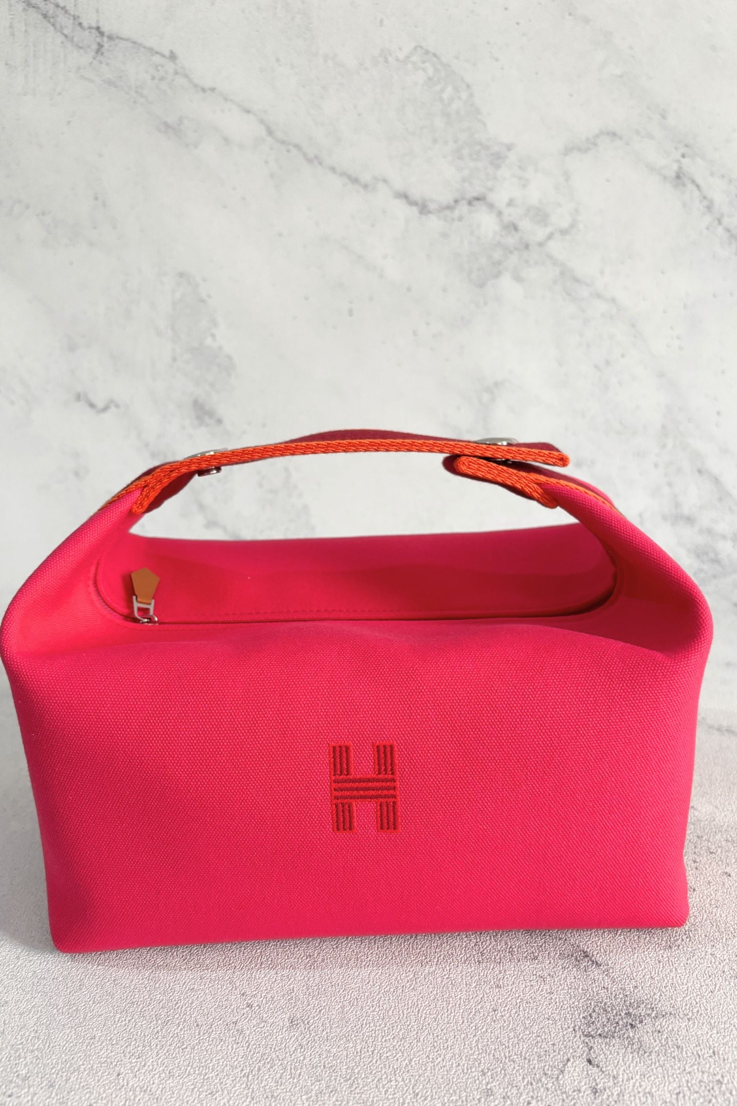 NEW Hermes Bride a Brac Case Large Model Hibiscus 100% Cotton