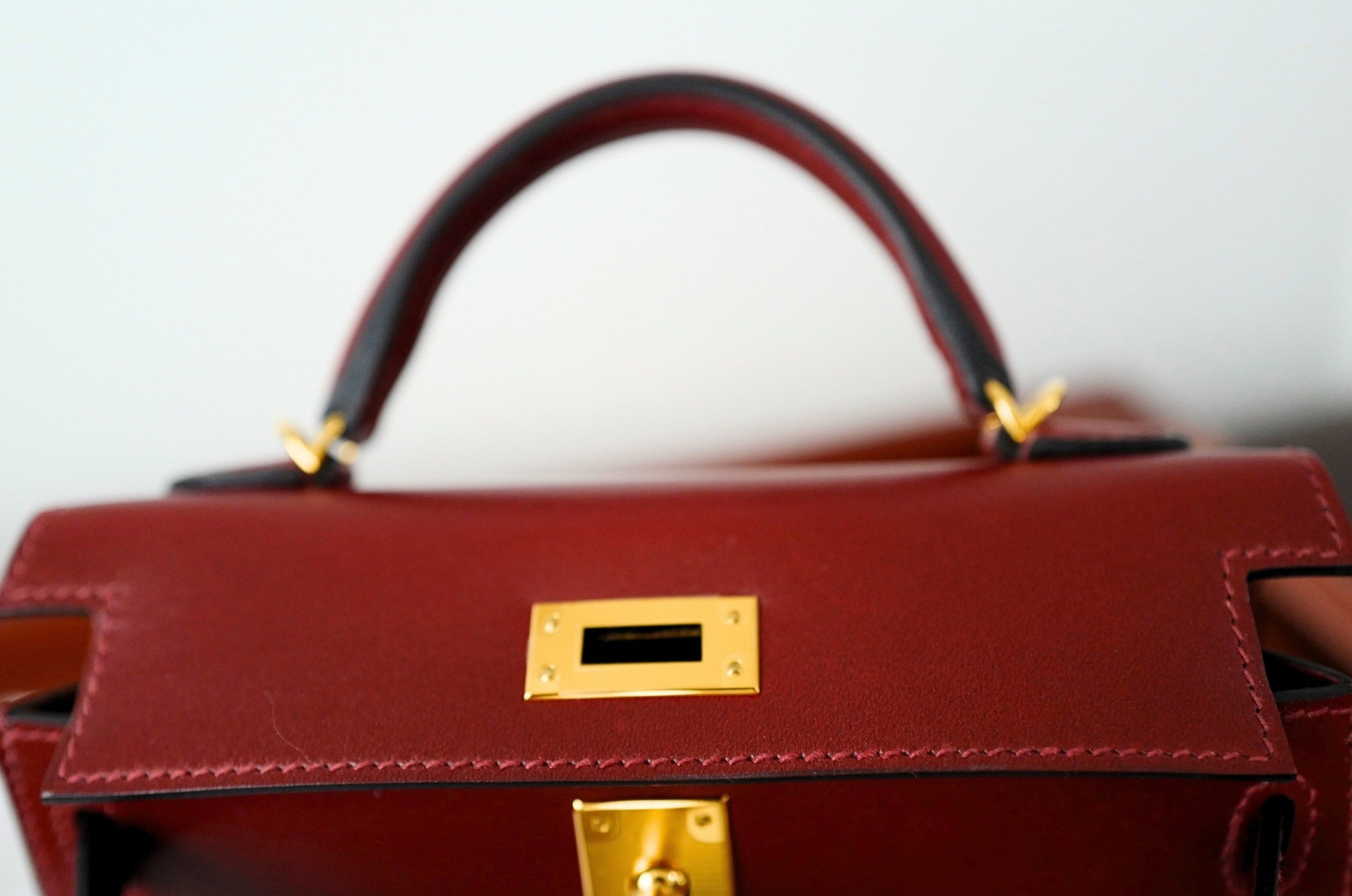 BNIB Hermès Mini Kelly 20 Rouge H Box Calf Leather Gold Hardware K Stamp 2025