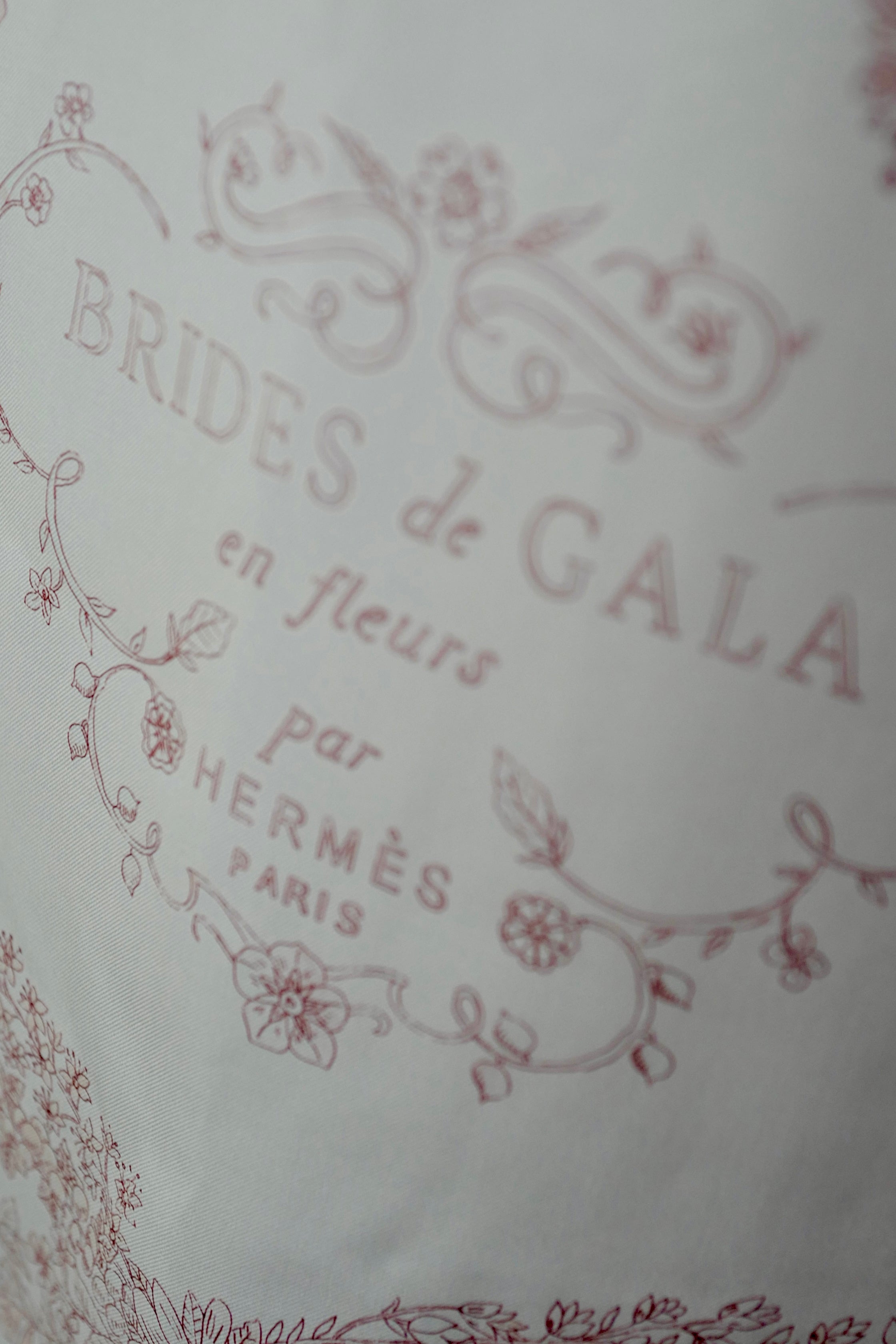 NEW Hermès "Brides de Gala en Fleurs" long-sleeve twillaine– Rose Pâle Pink- Size 34 $5K Retail