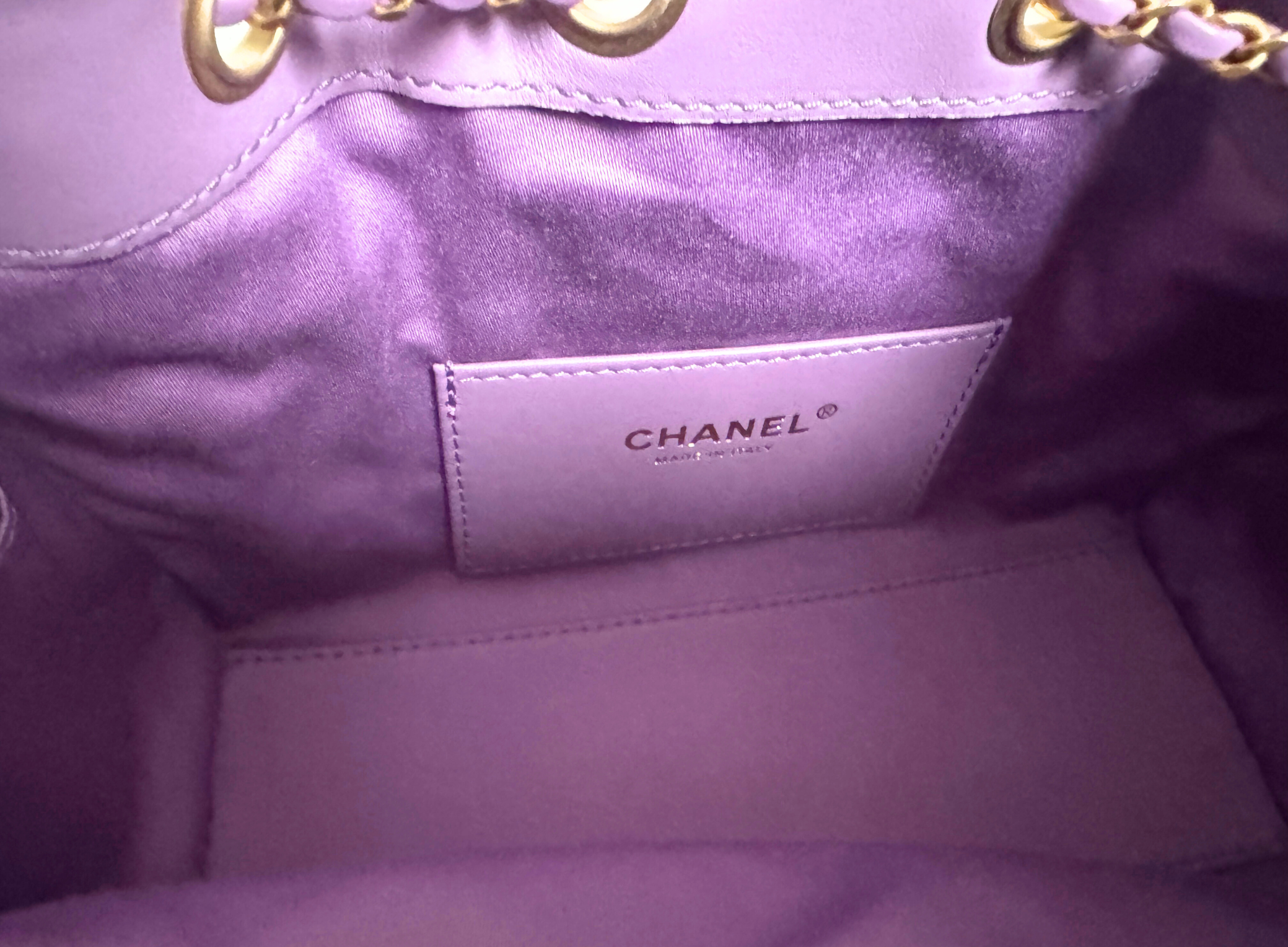 BNIB Chanel 26C Mini Hobo Shoulder Bag in Purple Suede with Gold Hardware