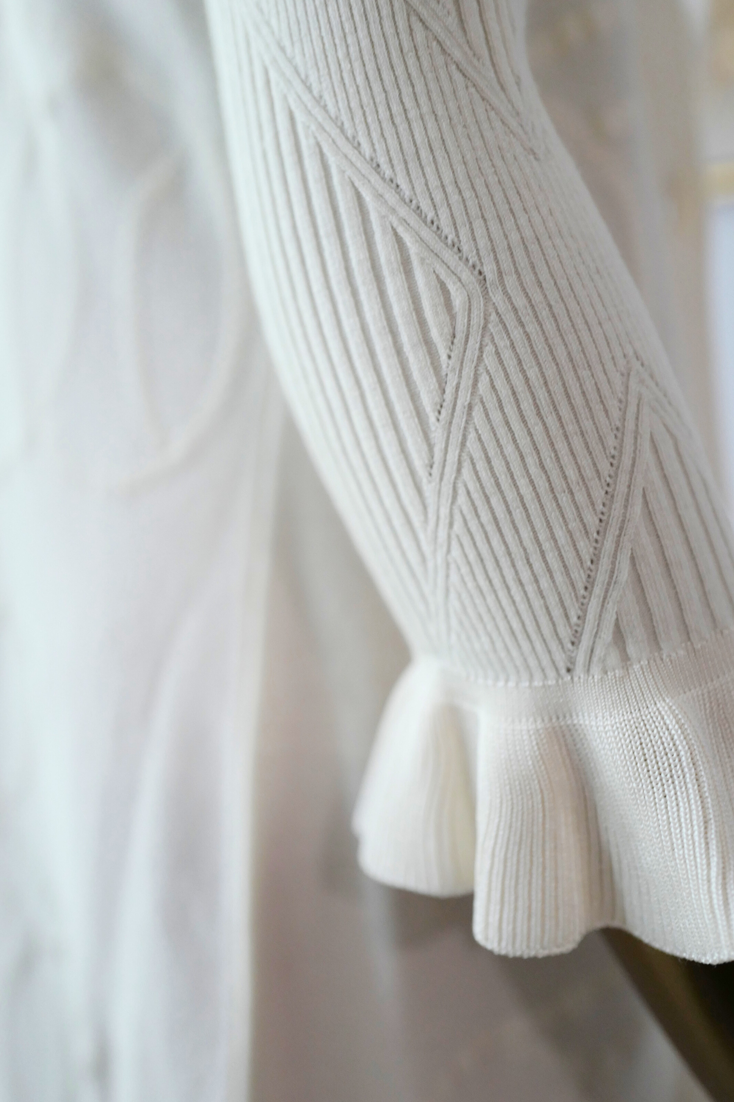 New Hermès Palefroi Remix Light Half-Length Sleeve Long Cardigan Blanc Naturel Size 34