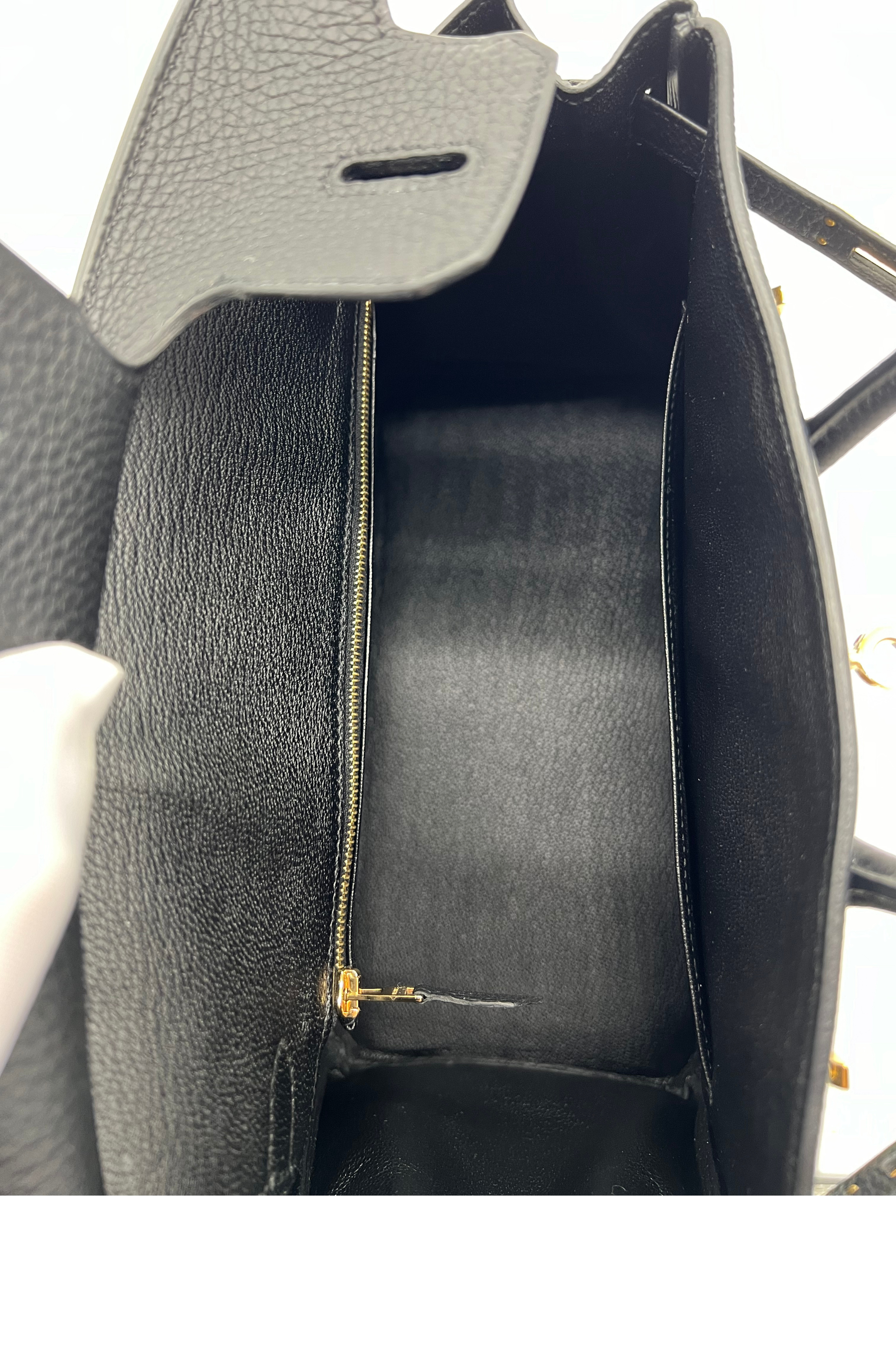 BNIB Hermes Birkin 25 Noir Black Togo Gold Hardware