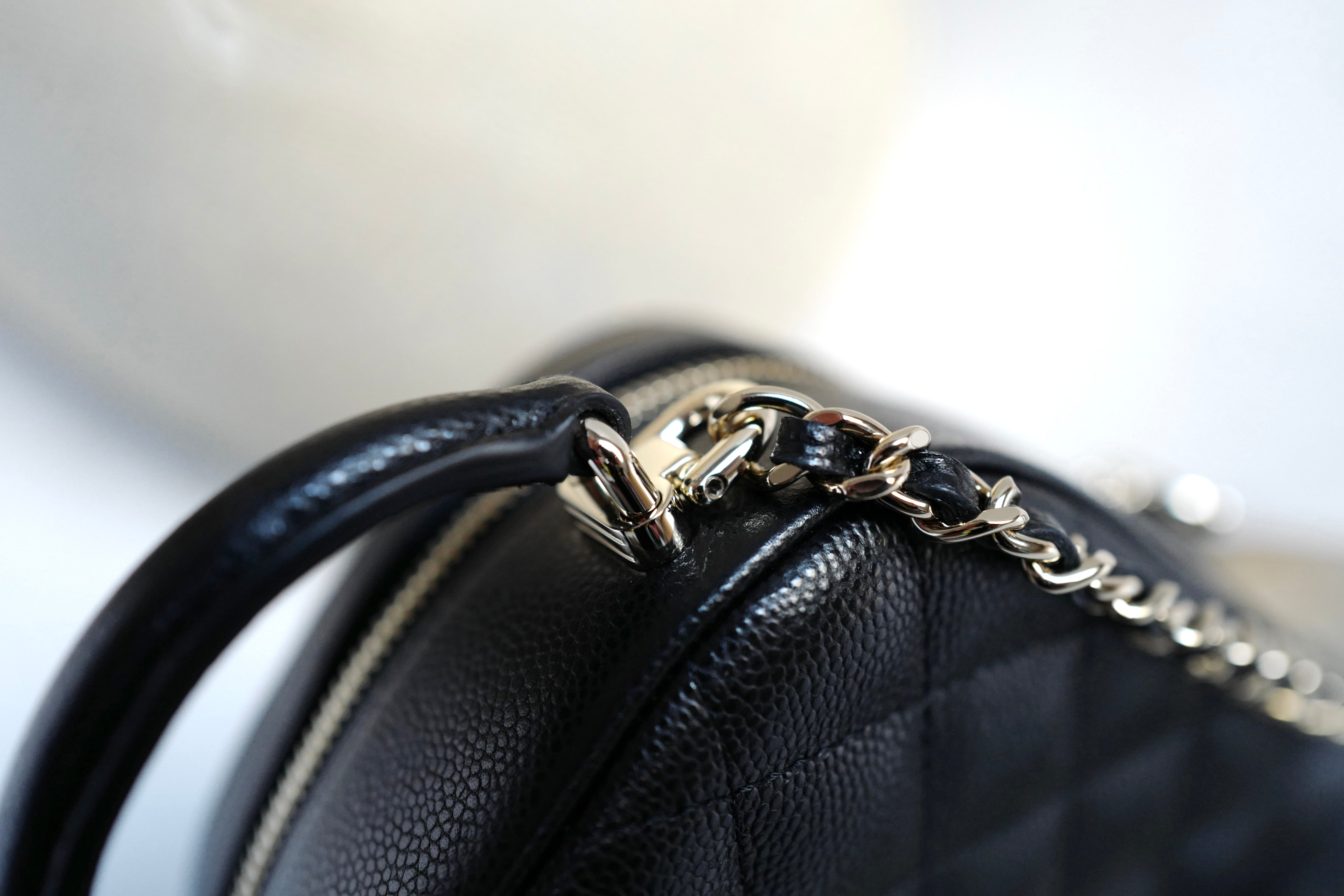 BNIB Chanel 24C Mini Backpack in Black Grained Leather with Light Gold HW