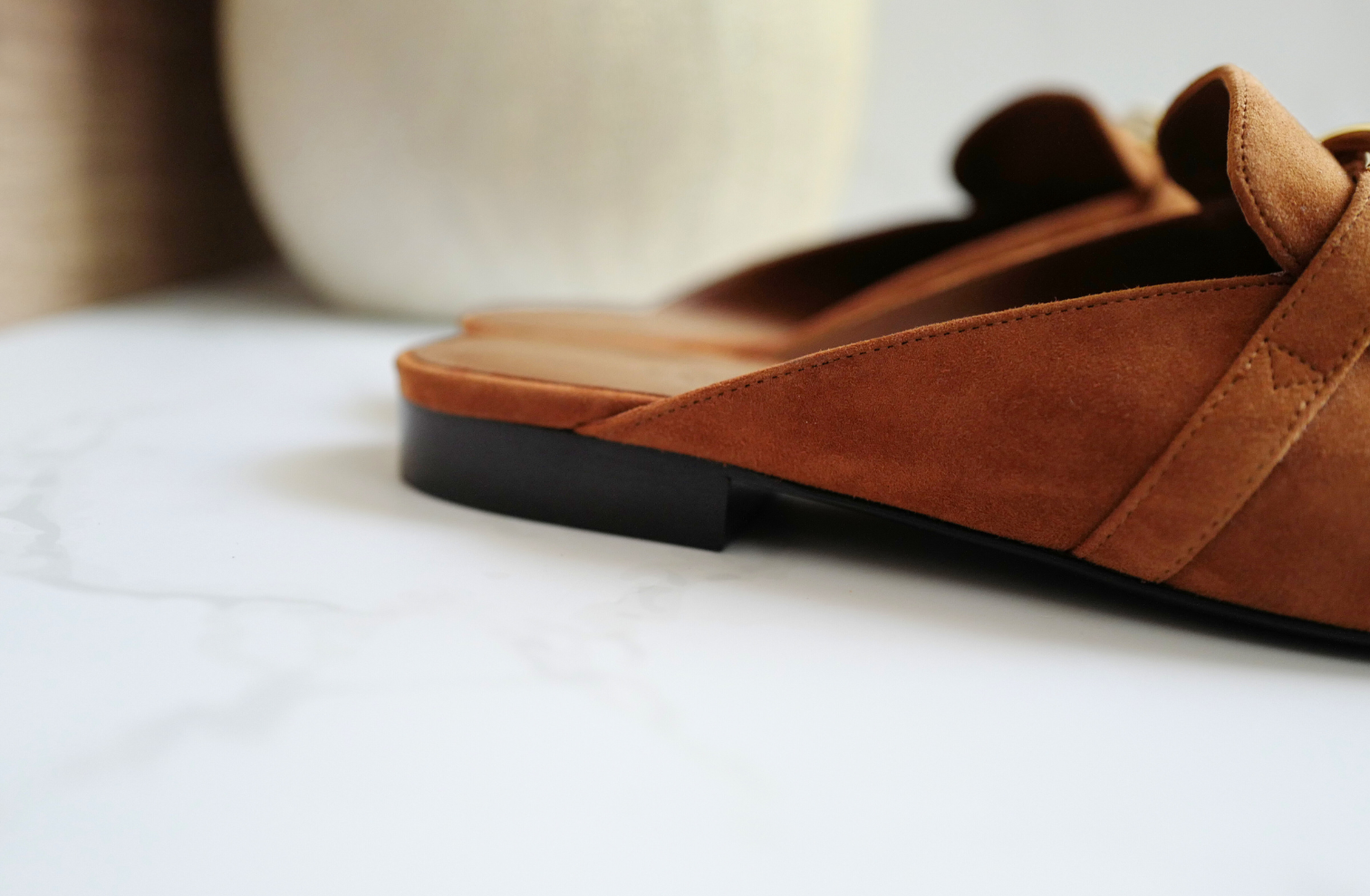 BNIB Hermès OZ Mule Velvet Goatskin Brun Amourette With Gold Hardware Size 39