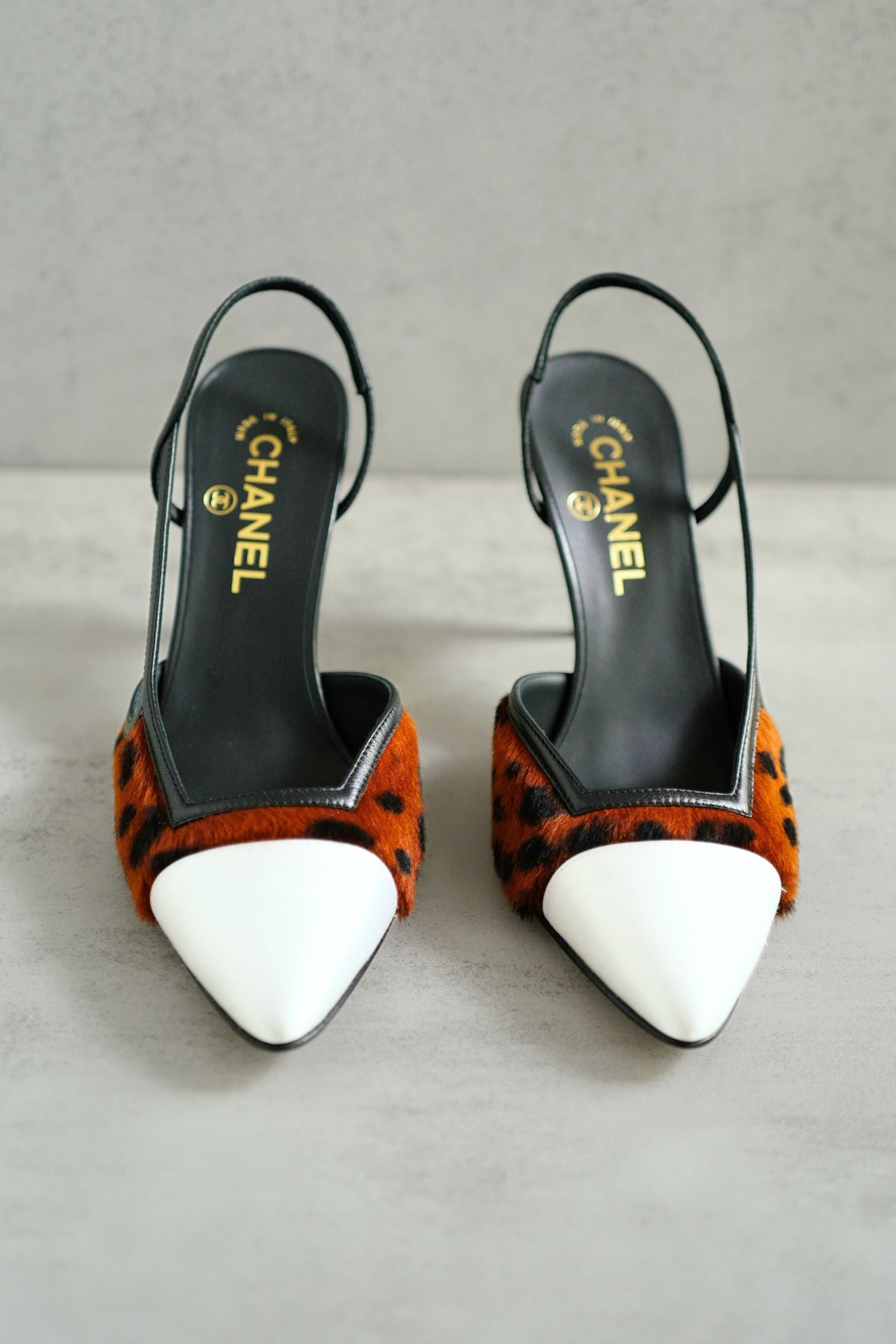 Chanel 26A Métiers d’Art Matthieu Blazy Slingback Heels Leopard size 38.5