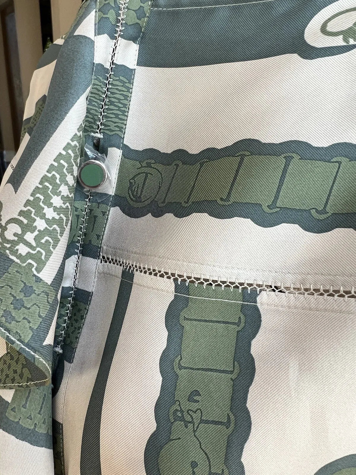 NEW Hermes FW23 Runway Dress Le Tresor De Medor In vert sauge size 34 $9K Retail