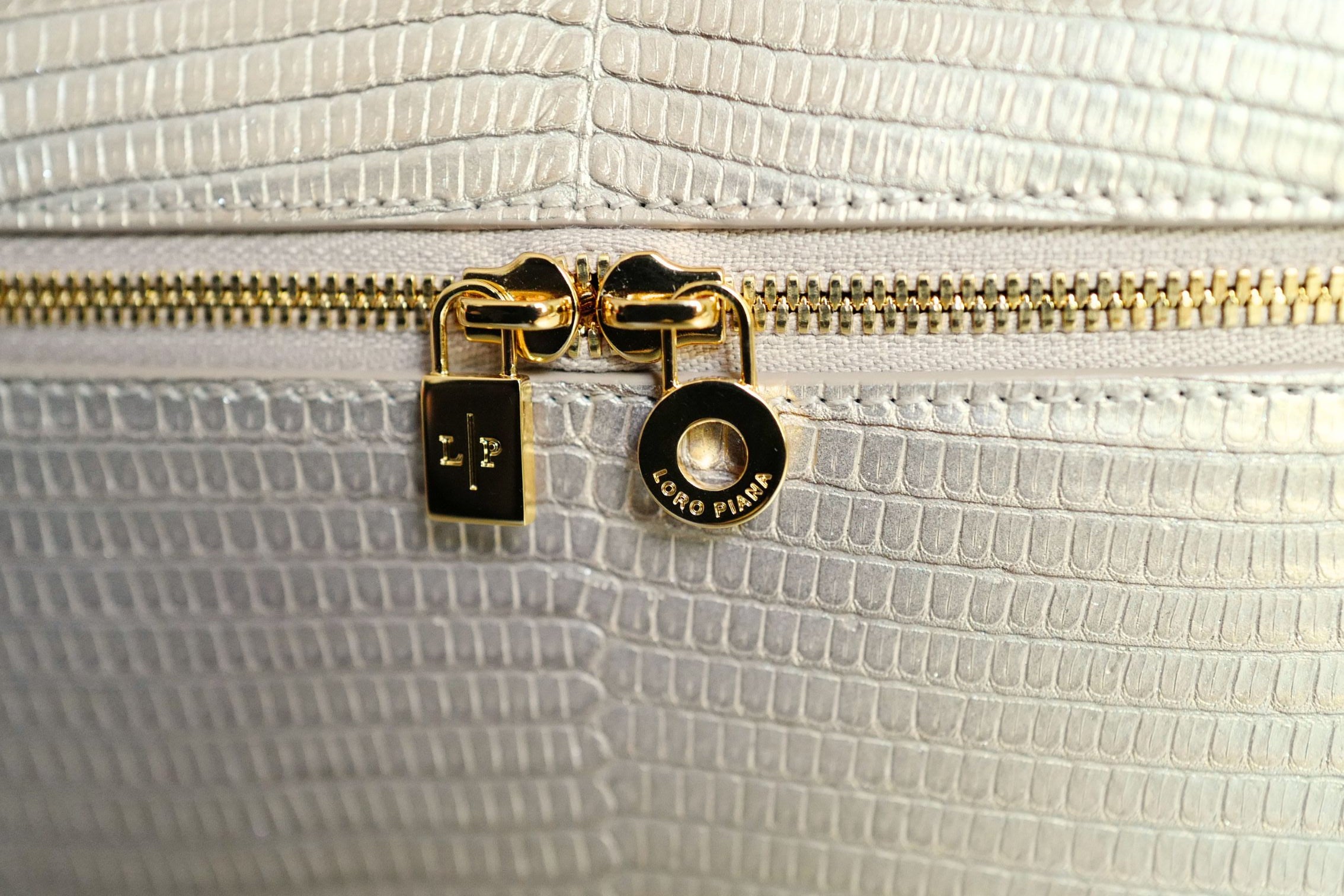 Loro Piana Extra Pocket L19 Lizard Cosmic Whisper/Sun Gold HW Limited Exotic