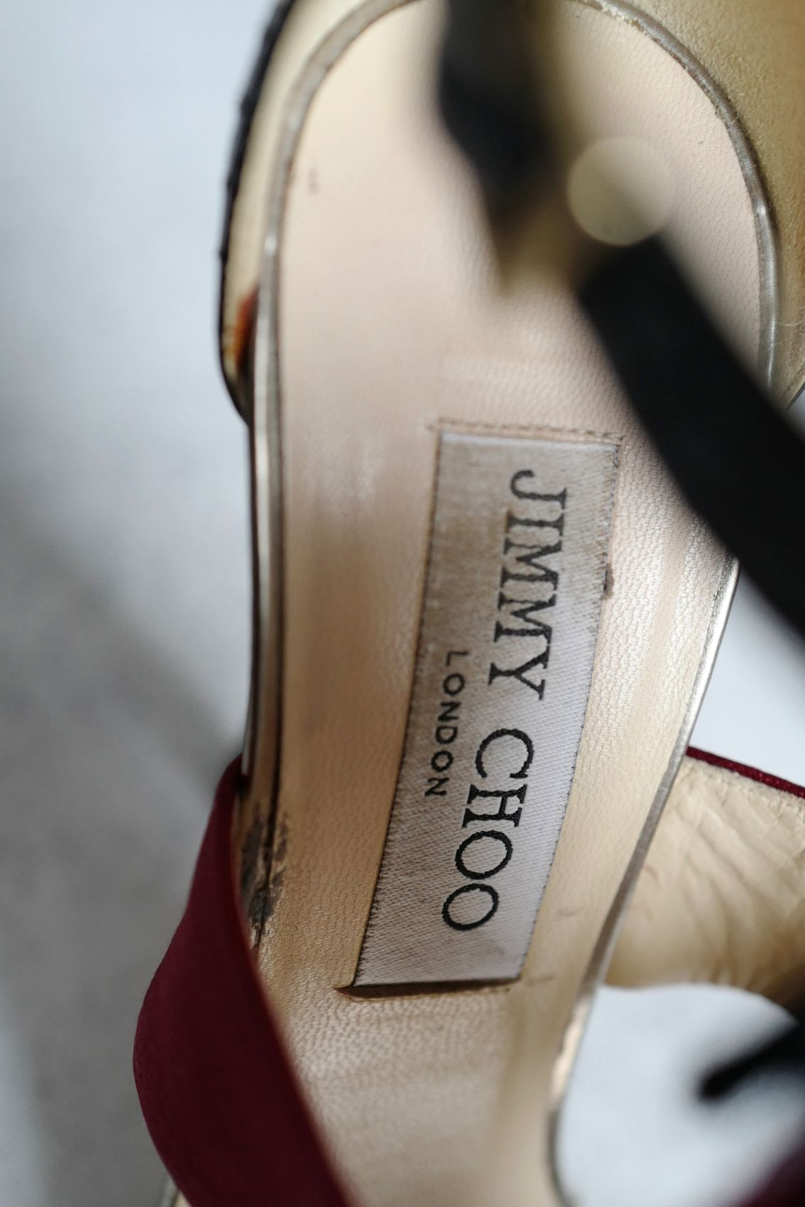 Preloved Jimmy Choo Heels Fedora Razor Sequins size 36.5