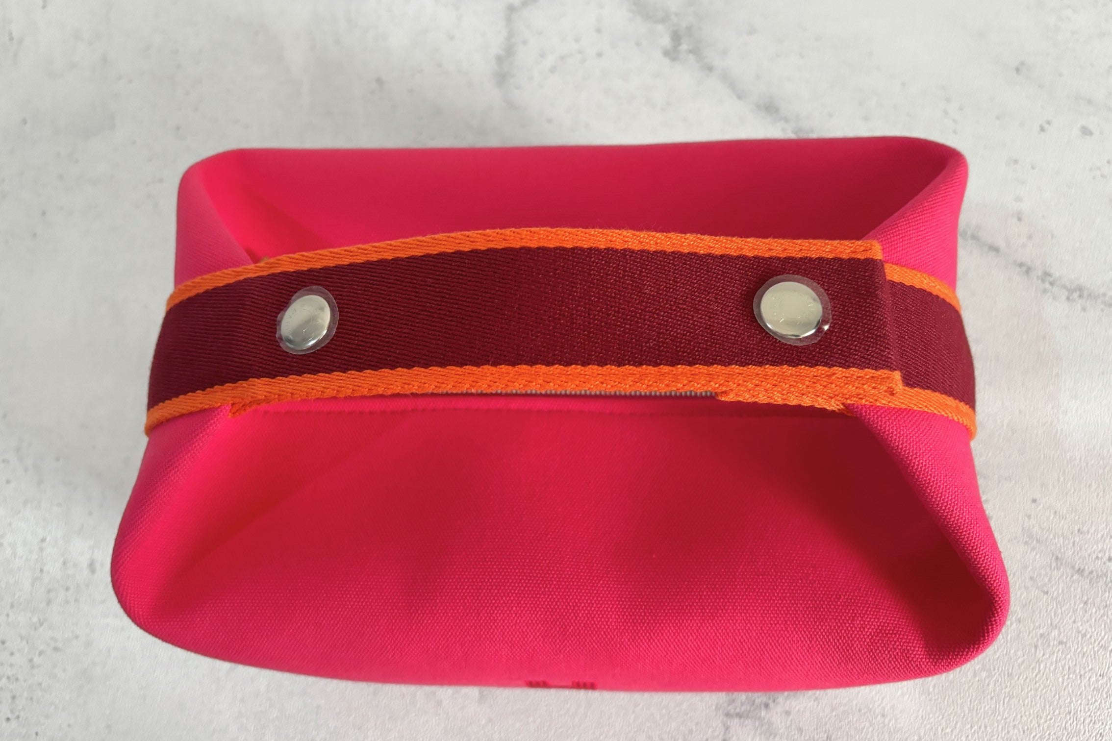 NEW Hermes Bride a Brac Case Large Model Hibiscus 100% Cotton