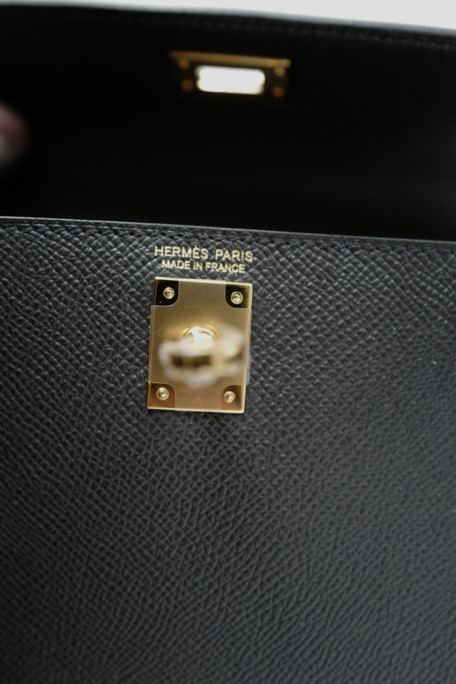 BNIB Hermes Mini Kelly Black Epsom Leather Gold Hardware G Stamp 2026