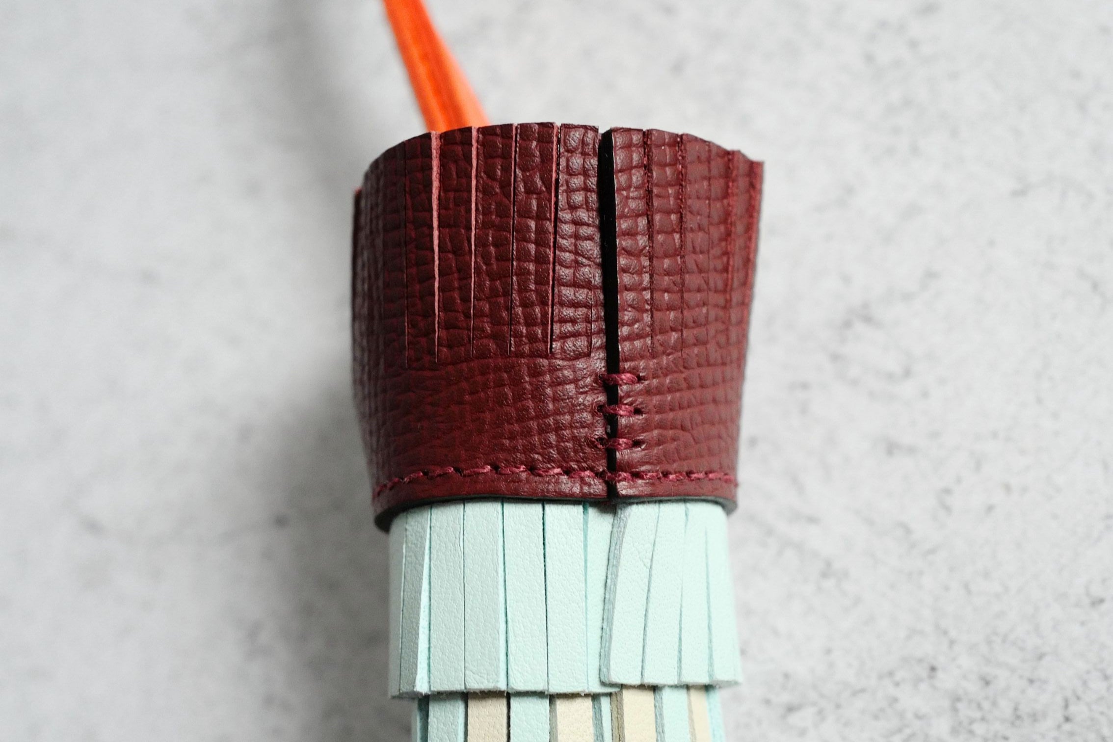Hermès Charm Chouette Vert Peppermint/Craie /Feu /Rouge H /Blanc Lambskin