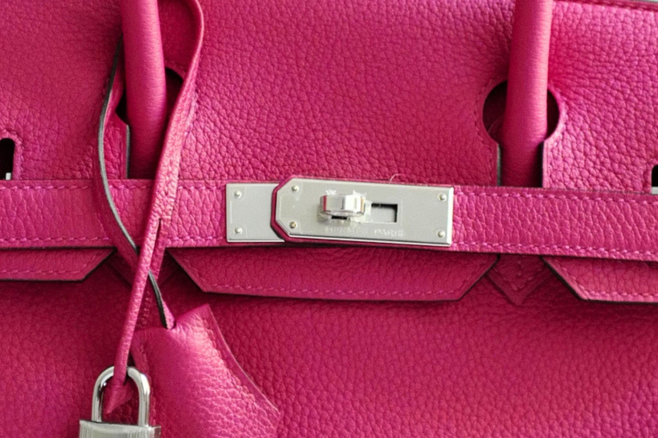 Hermès Birkin 30 Rose Mexico Togo Leather Palladium Hardware K Stamp
