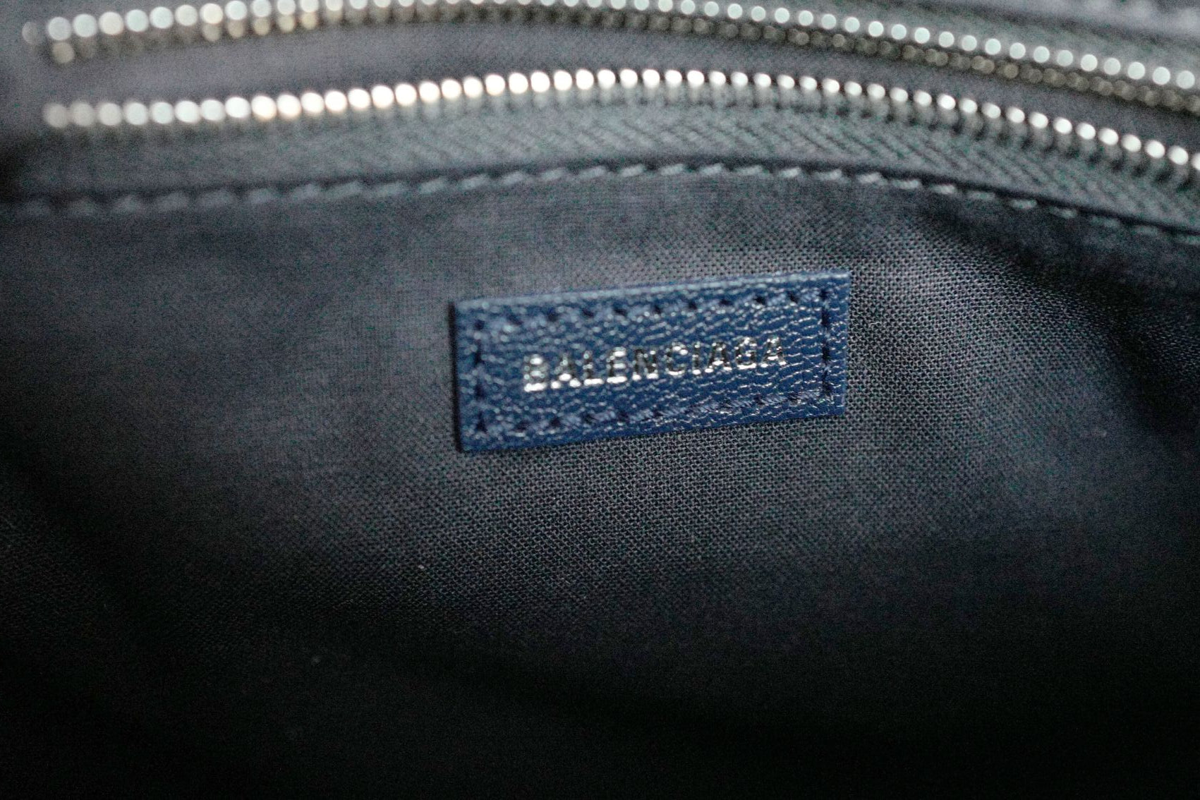 Balenciaga city small in Navy Silver Hardware
