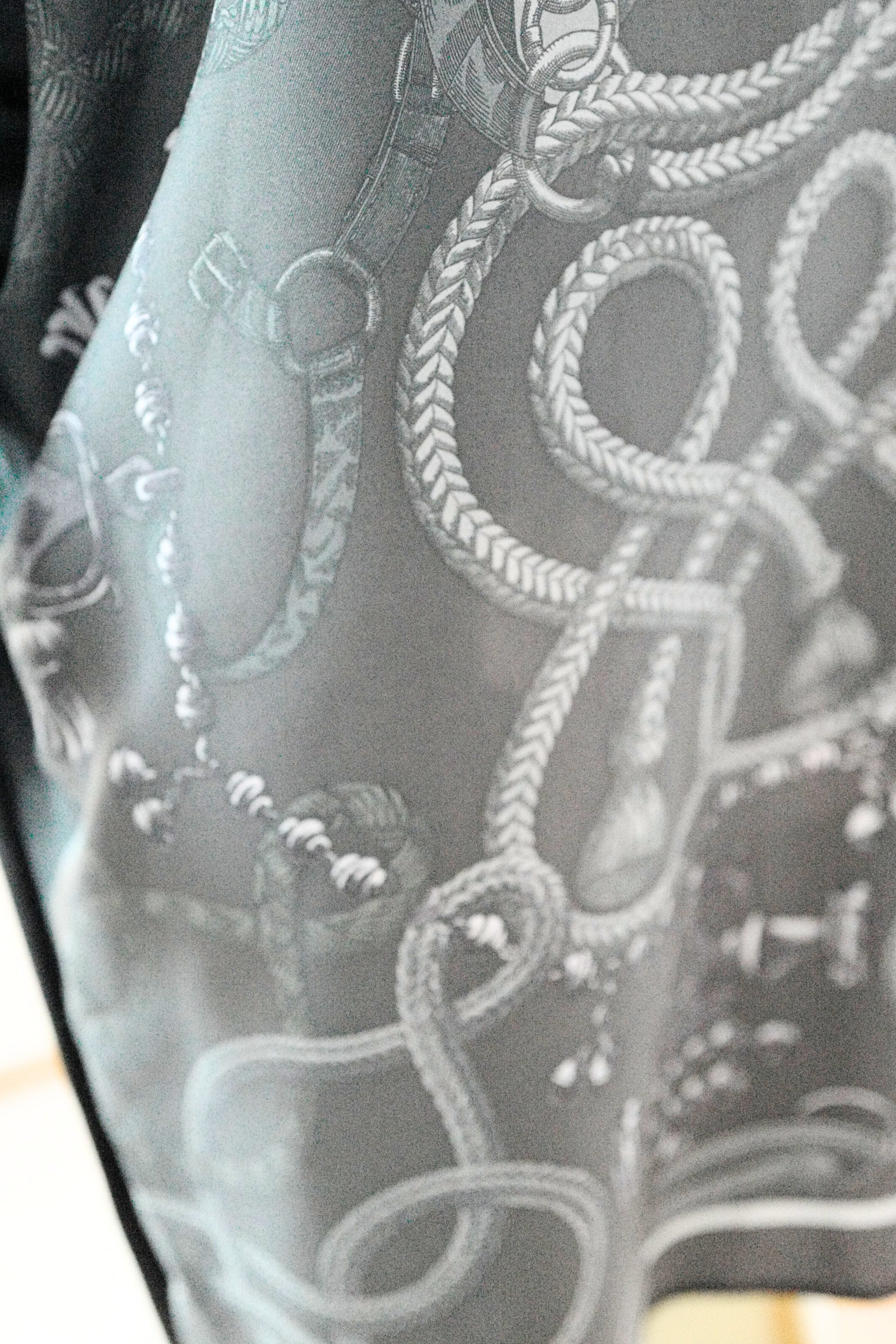 NEW Hermès "Palefroi Remix" Twillaine Tunic Short Dress Gris Charbon Size 36
