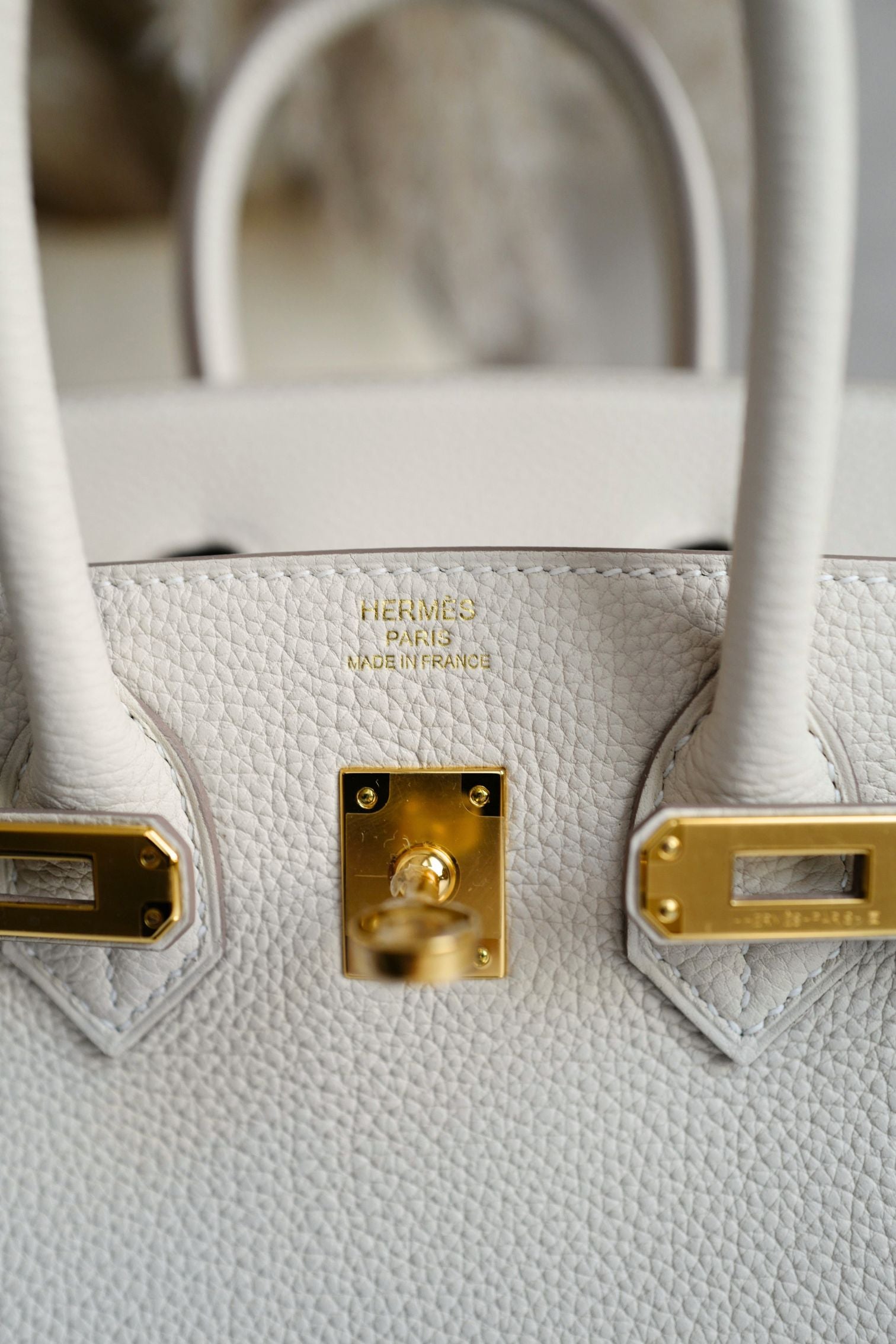 BNIB Hermes Birkin 25 Craie Togo Leather Gold Hardware G Stamp 2026