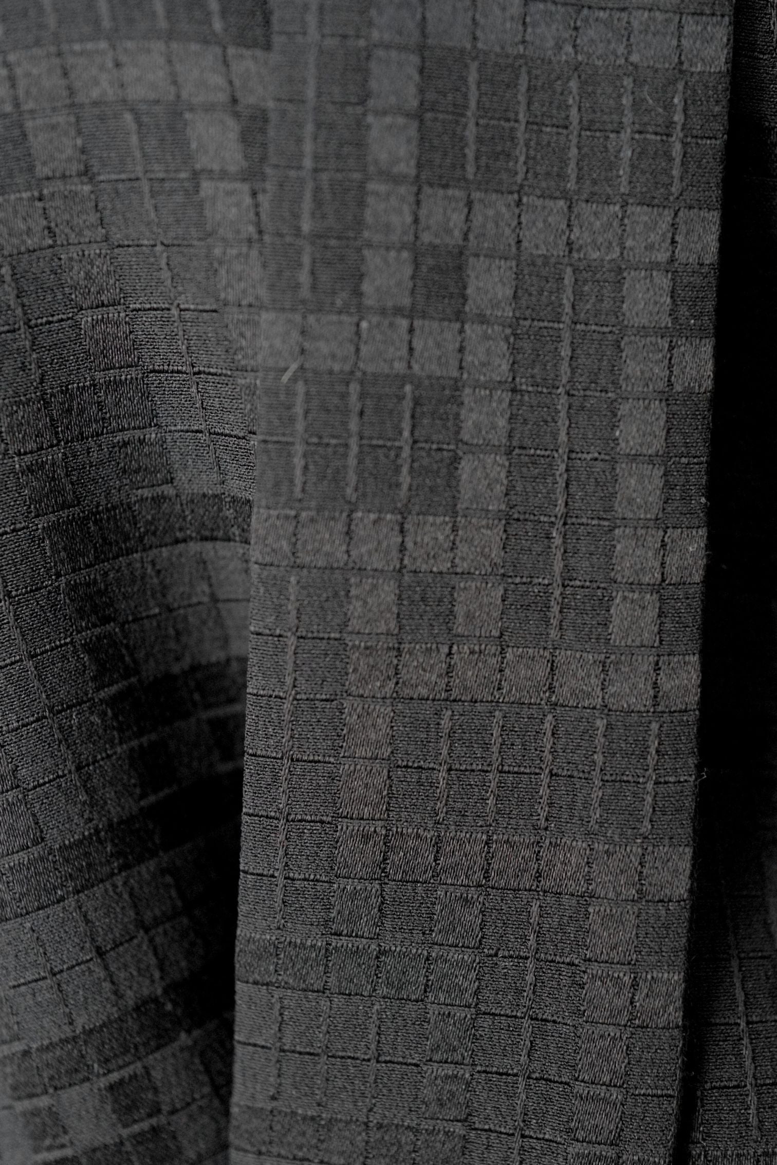 NEW Hermès Mosaïque Silk Jacquard Lavallière Black Masculine Shirt Size 36