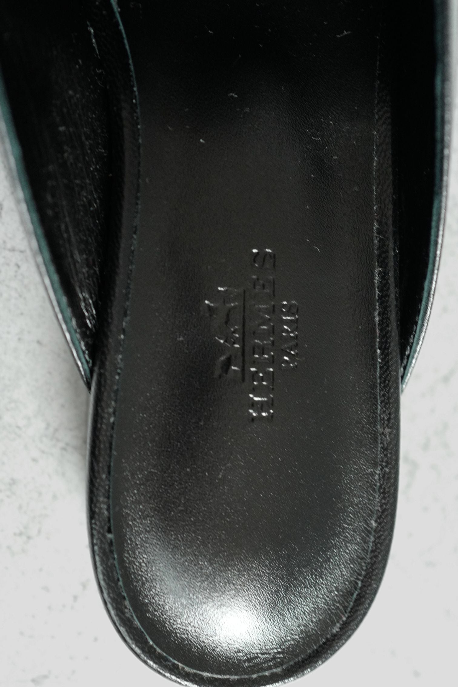 BNIB Hermes Mule Femme OZ Chevre/ Clous Noir 38