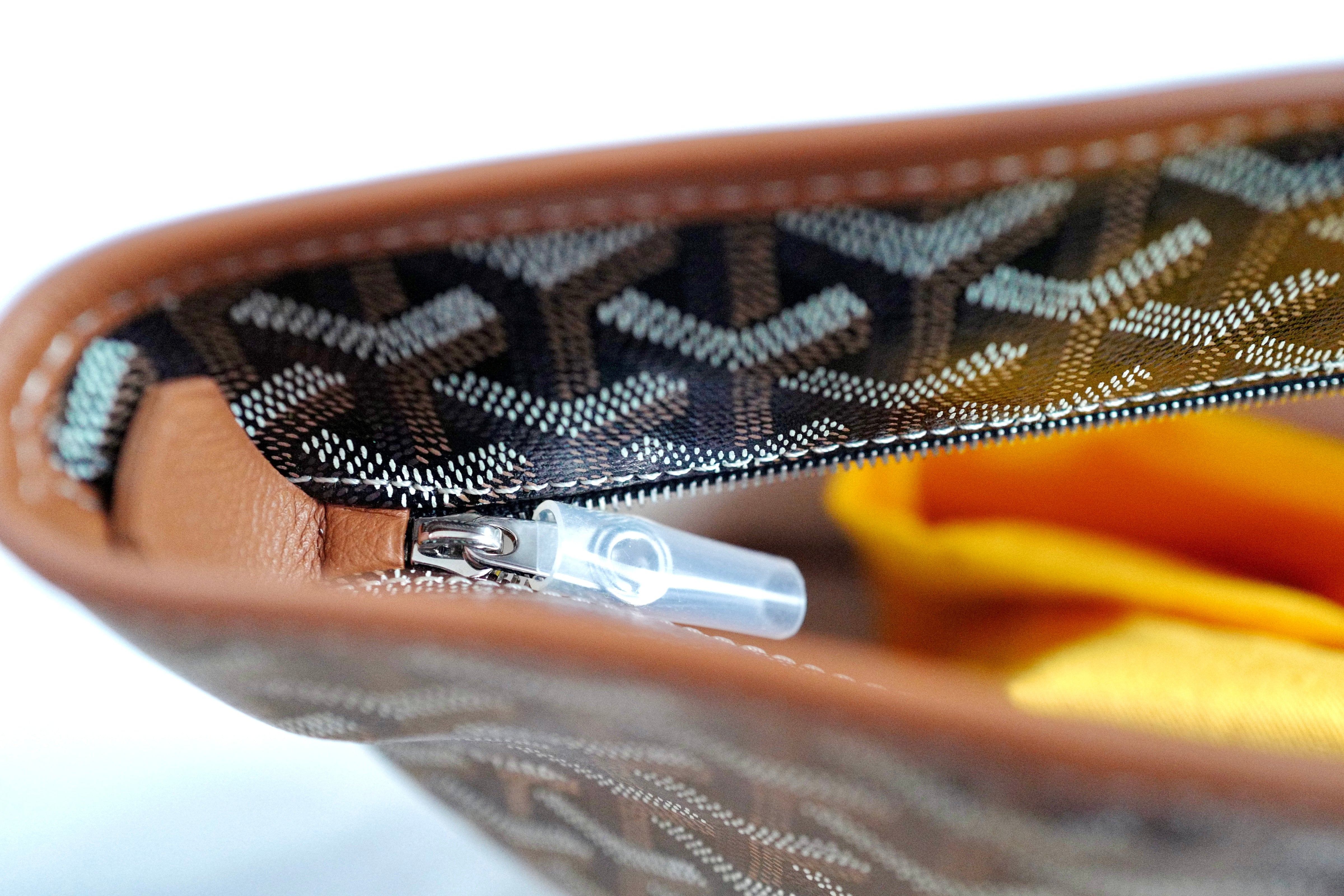 NEW Goyard Artois PM Bag in Black & Tan with Palladium HW