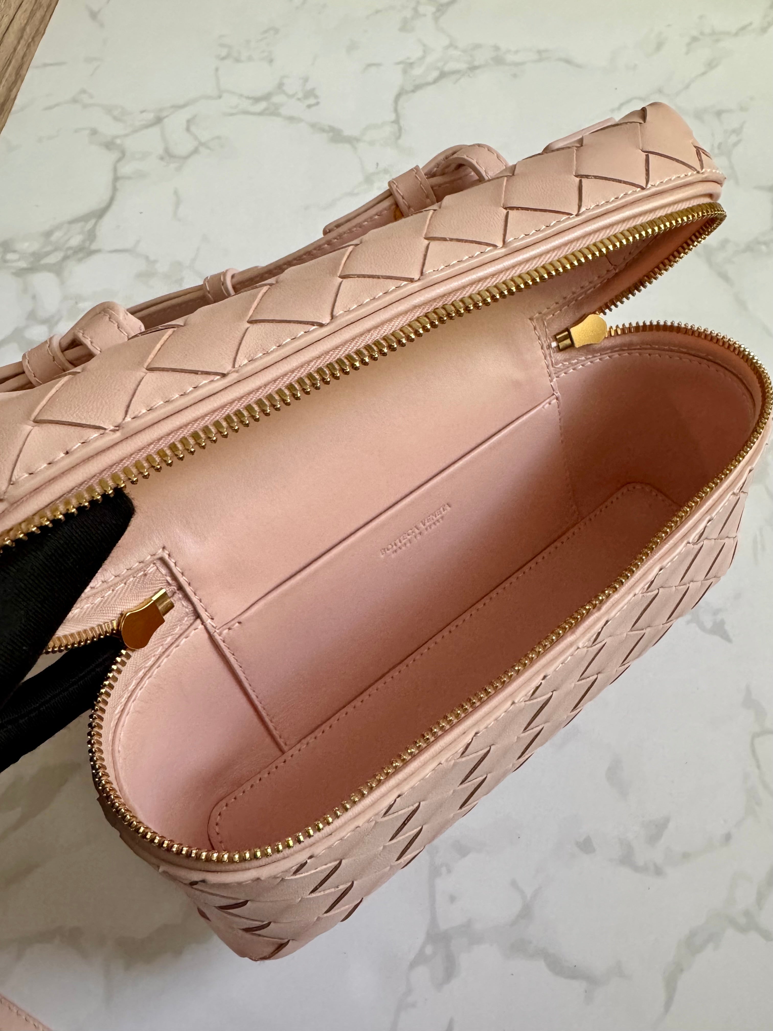 Bottega Veneta Bang Bang Vanity Bag in Cameo Pink NEW