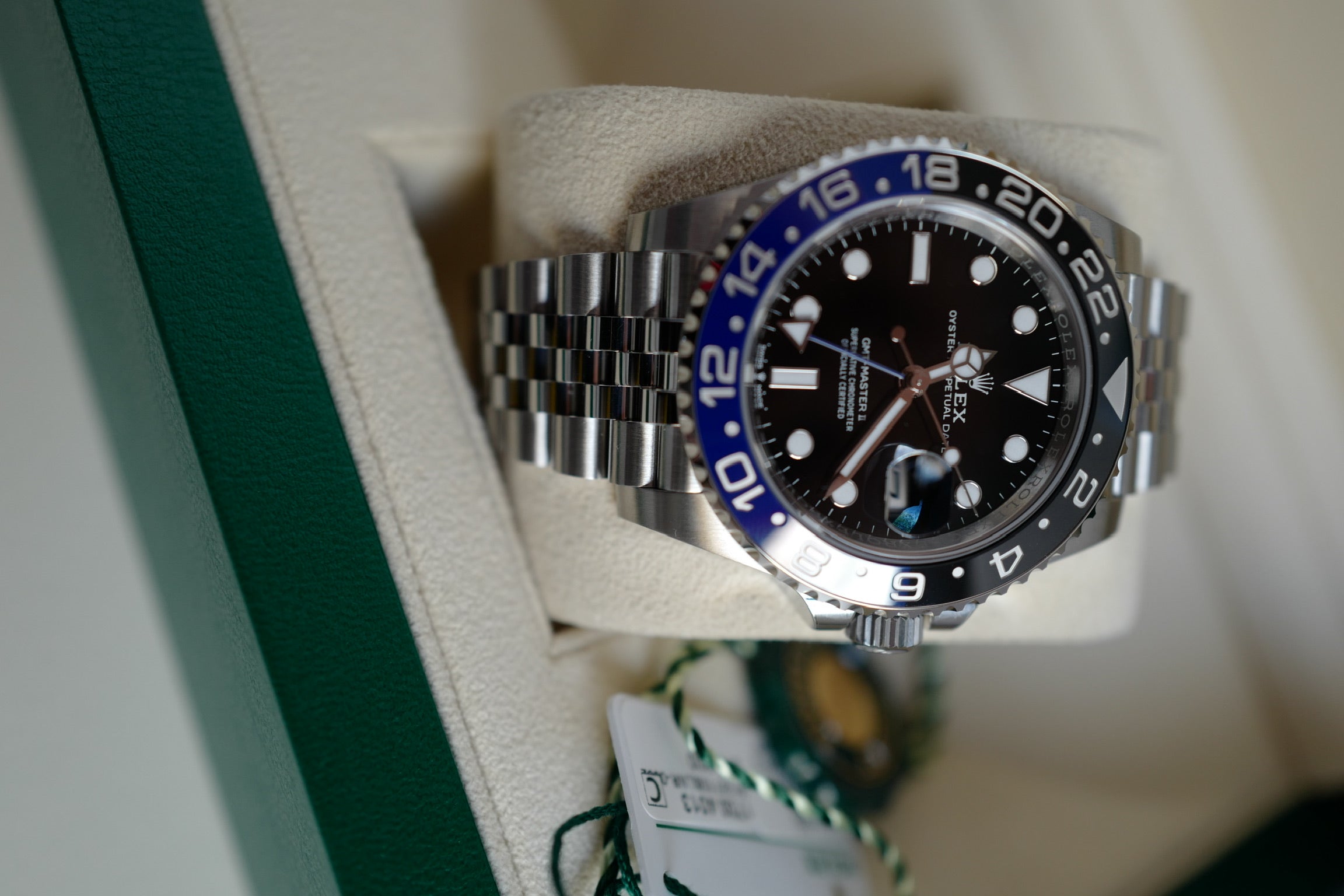 BNIB Rolex GMT-Master Batman Jubilee Bracelet - 126710BLNR 2024 BNIB Full Set