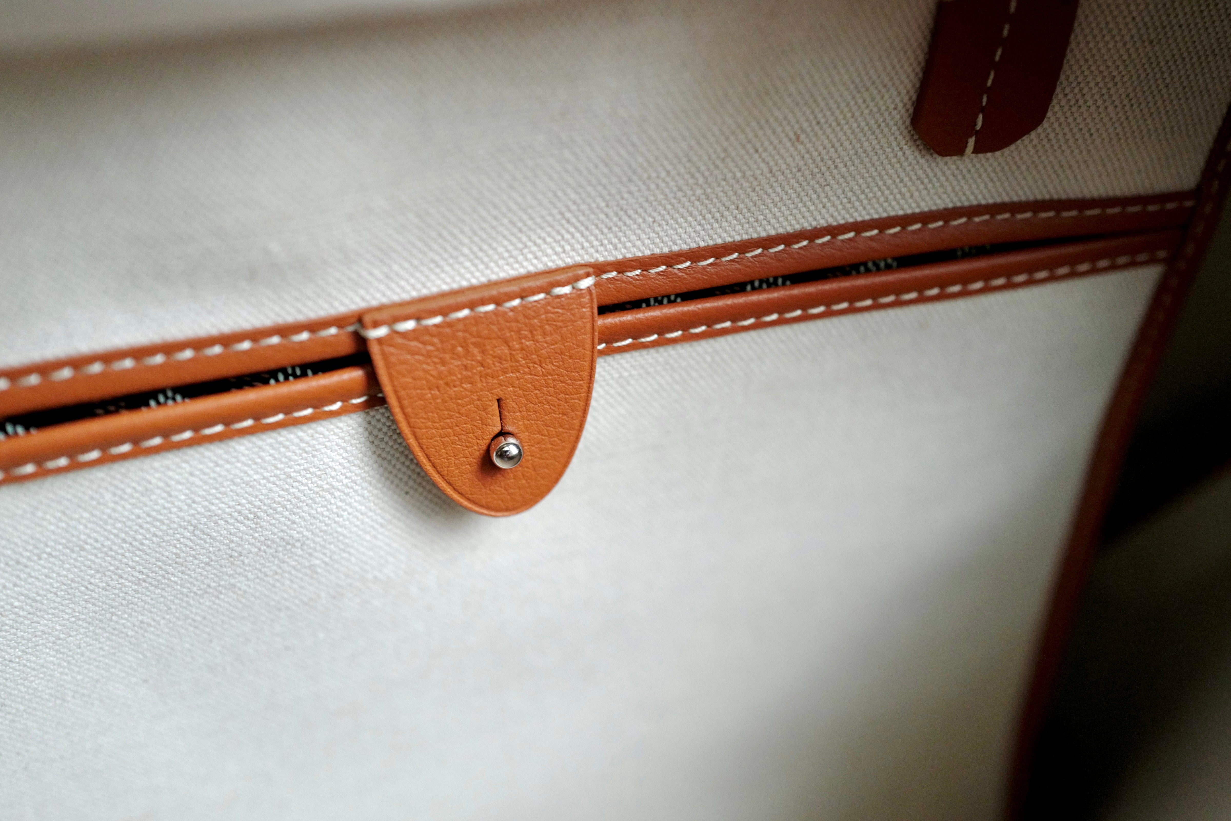 NEW Goyard Artois PM Bag in Black & Tan with Palladium HW