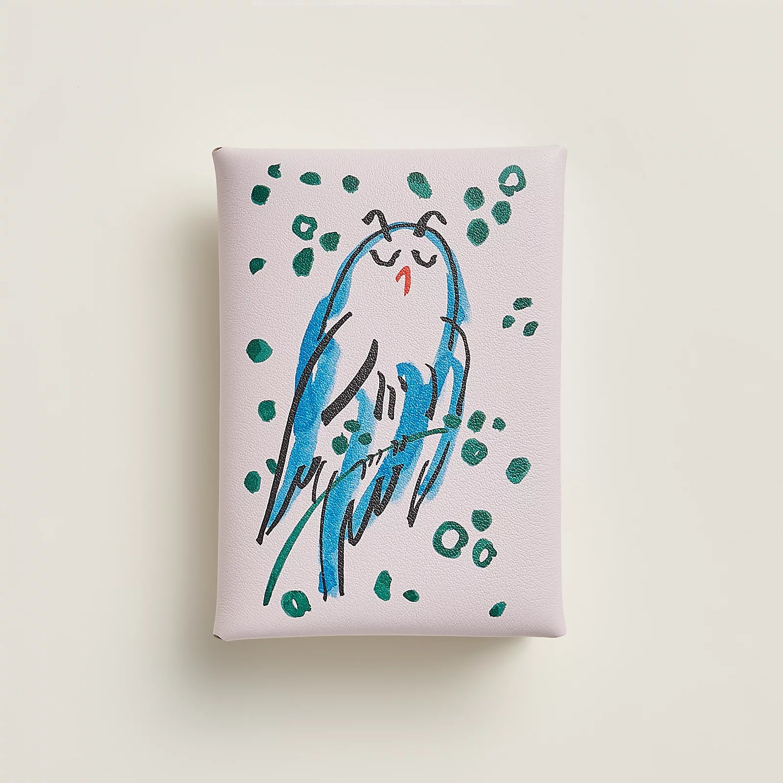 BNIB Hermes Calvi Duo in Spring Owl Veau Swift Card Holder PHW