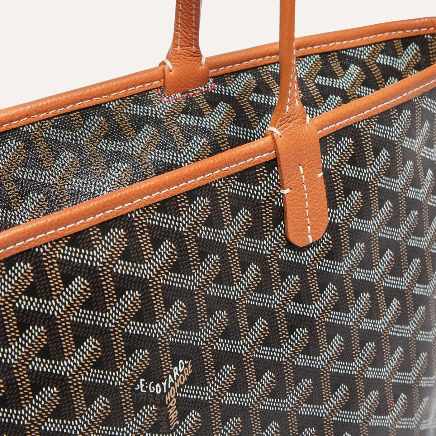 NEW Goyard Artois PM Bag in Black & Tan with Palladium HW