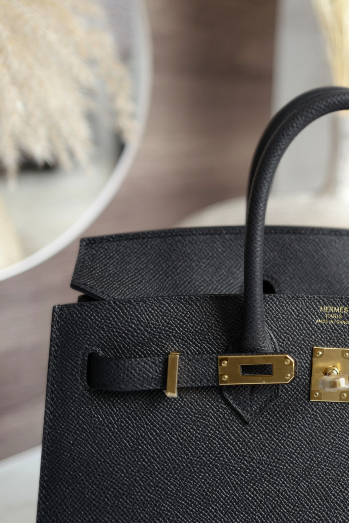 Hermès Birkin 25 Black Epsom Sellier Gold Hardware Z Stamp 2021