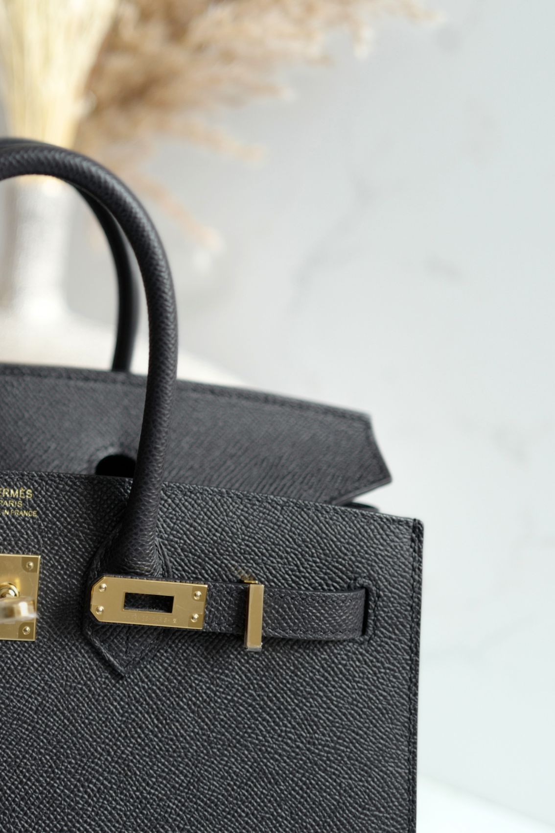 Hermès Birkin 25 Black Epsom Sellier Gold Hardware Z Stamp 2021