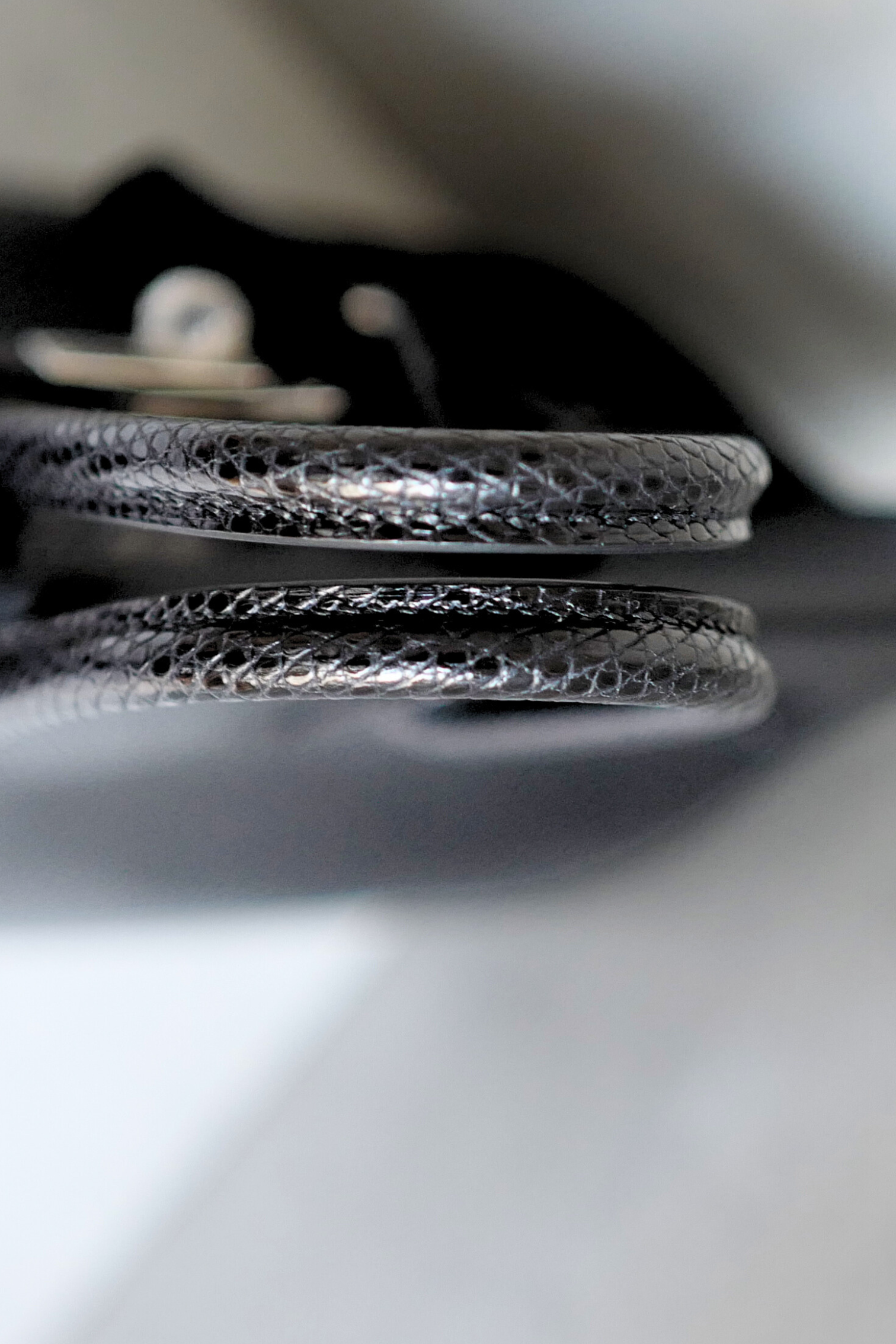 Hermès Birkin 25 Black Lizard Lisse with Palladium Hardware K