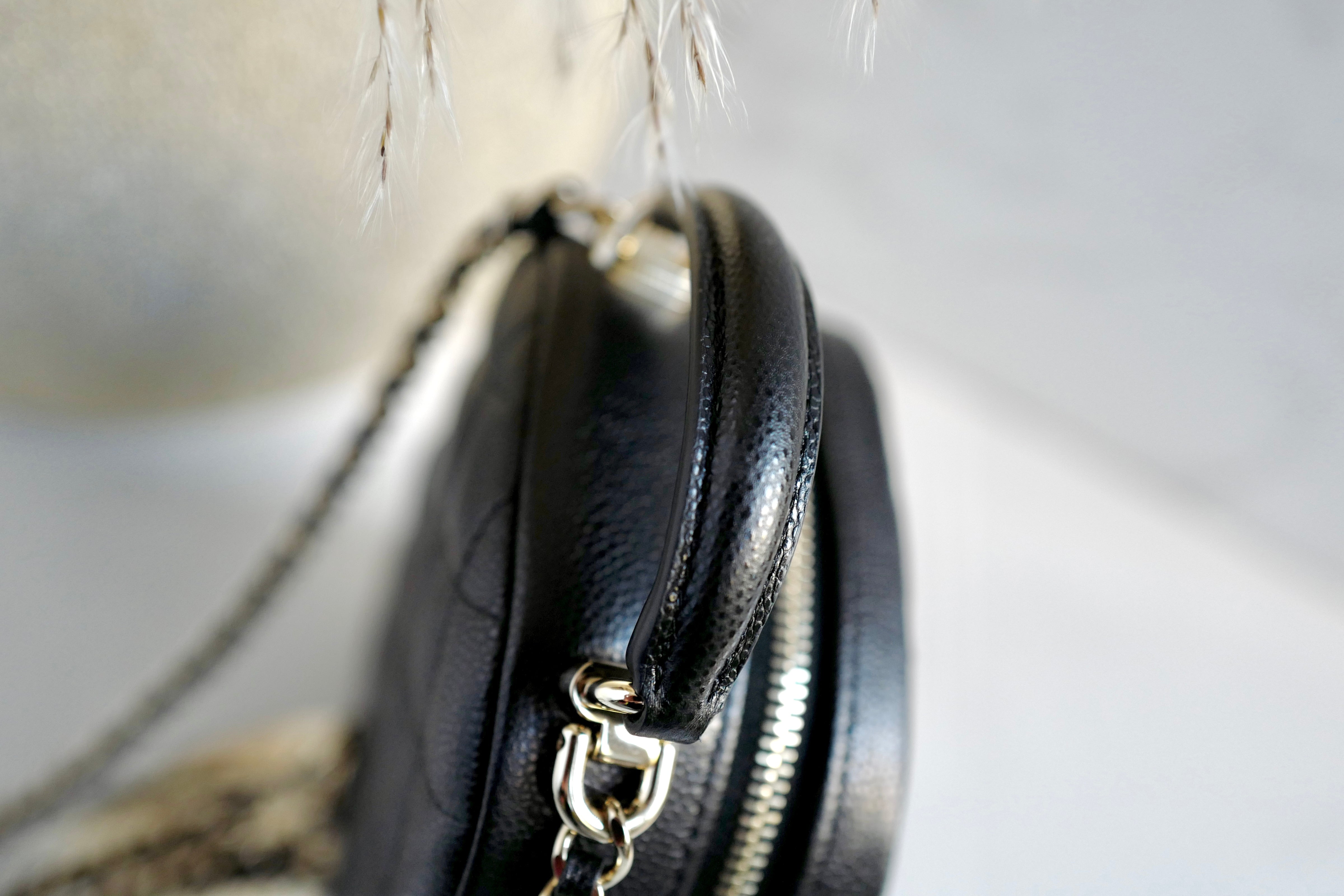 BNIB Chanel 24C Mini Backpack in Black Grained Leather with Light Gold HW