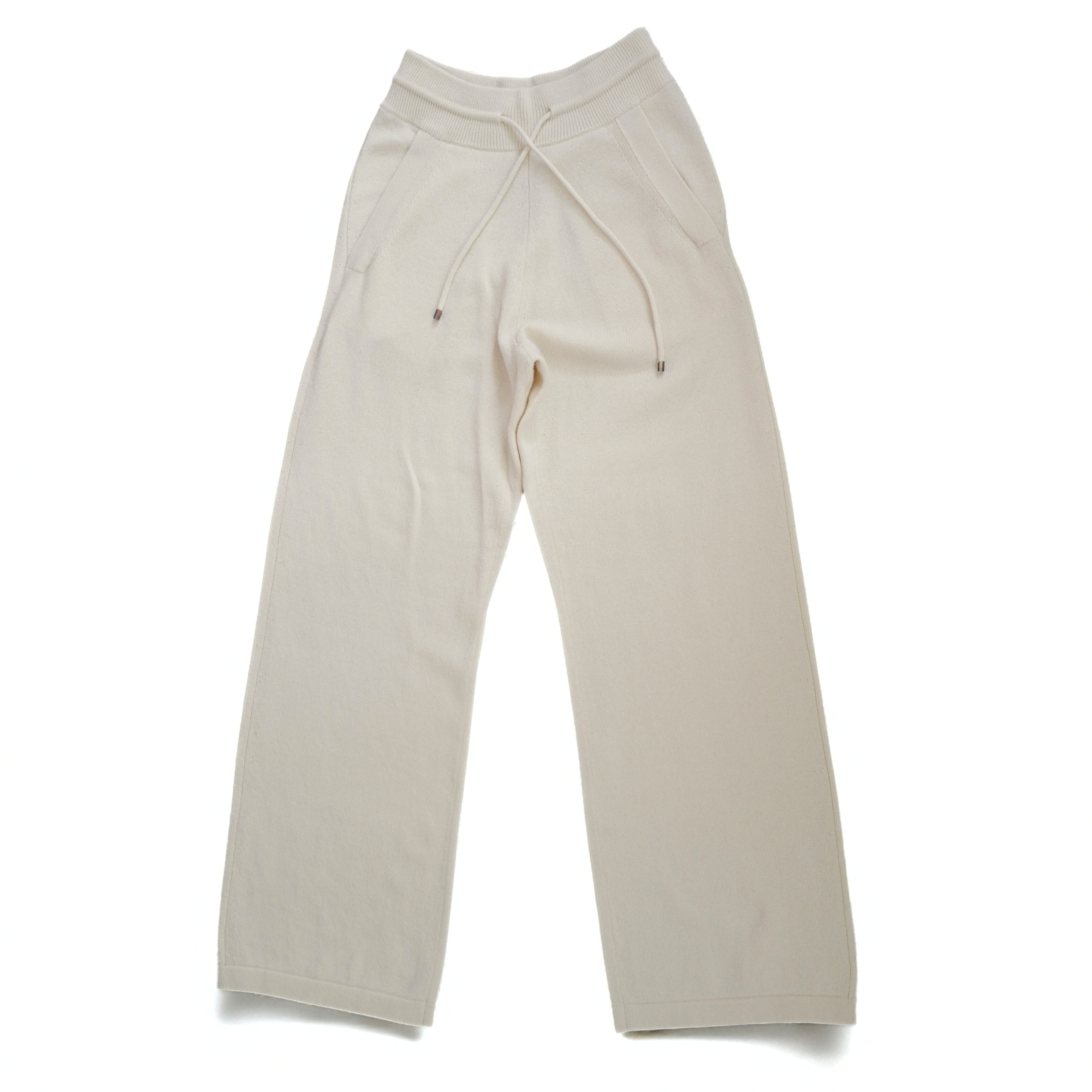 Brand NEW Hermès Cashmere Pants – Blanc Naturel (Size 36) Wide Leg Retail $3300