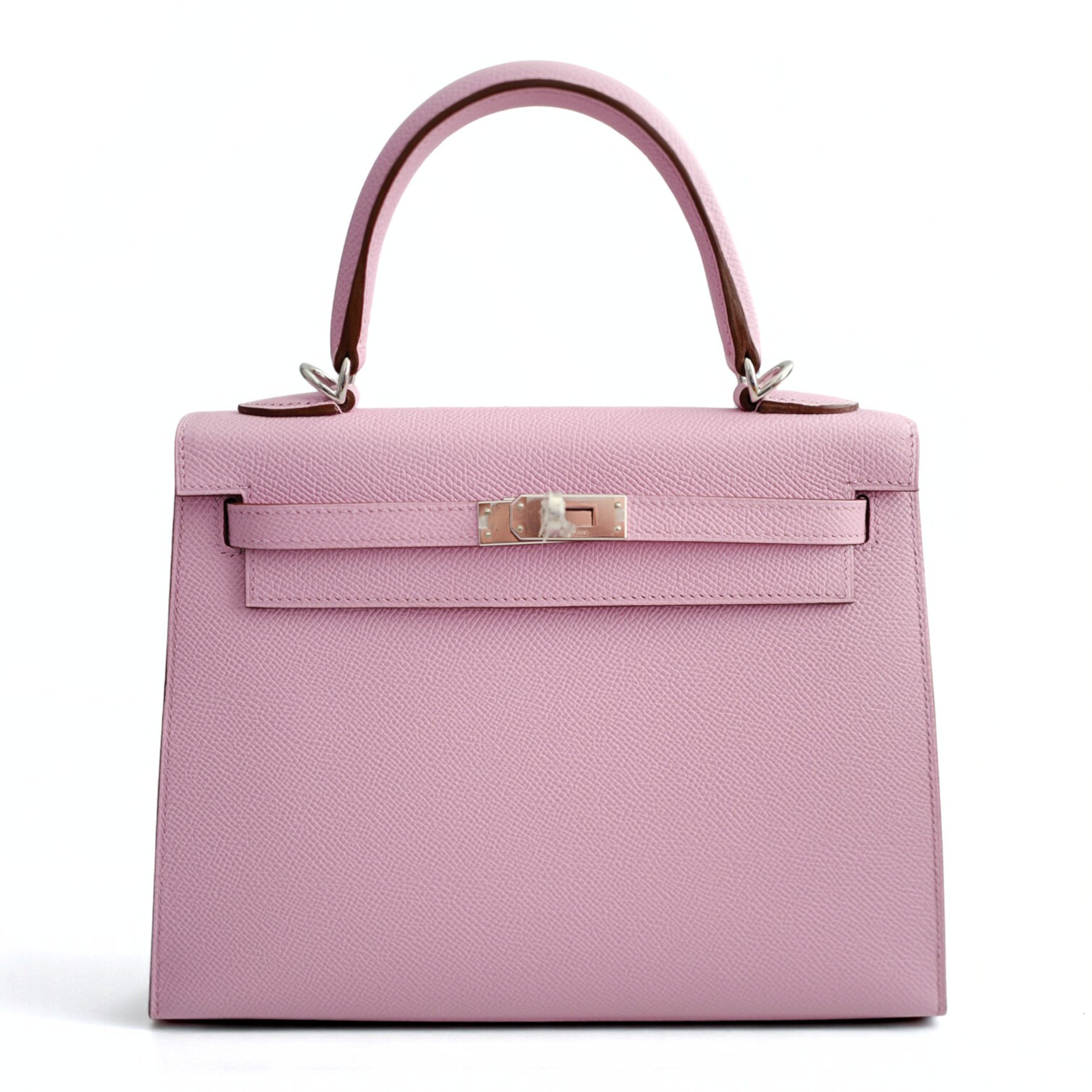 NEW Hermès Kelly 25 Sellier Mauve Sylvestre Epsom Leather Palladium Hardware Stamp U 2023