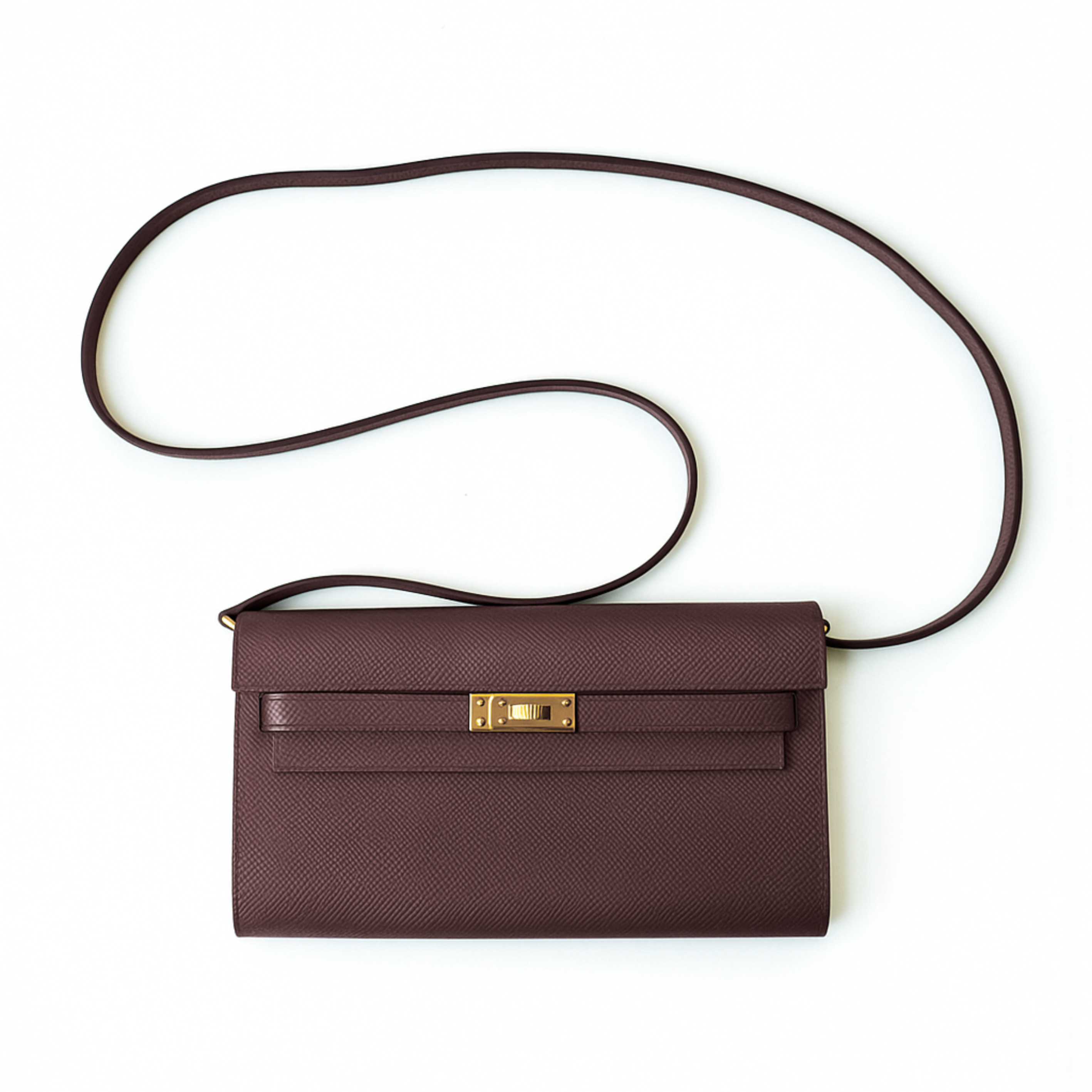 Hermès Kelly To Go Rouge Sellier Epsom Leather Gold Hardware Crossbody Bag
