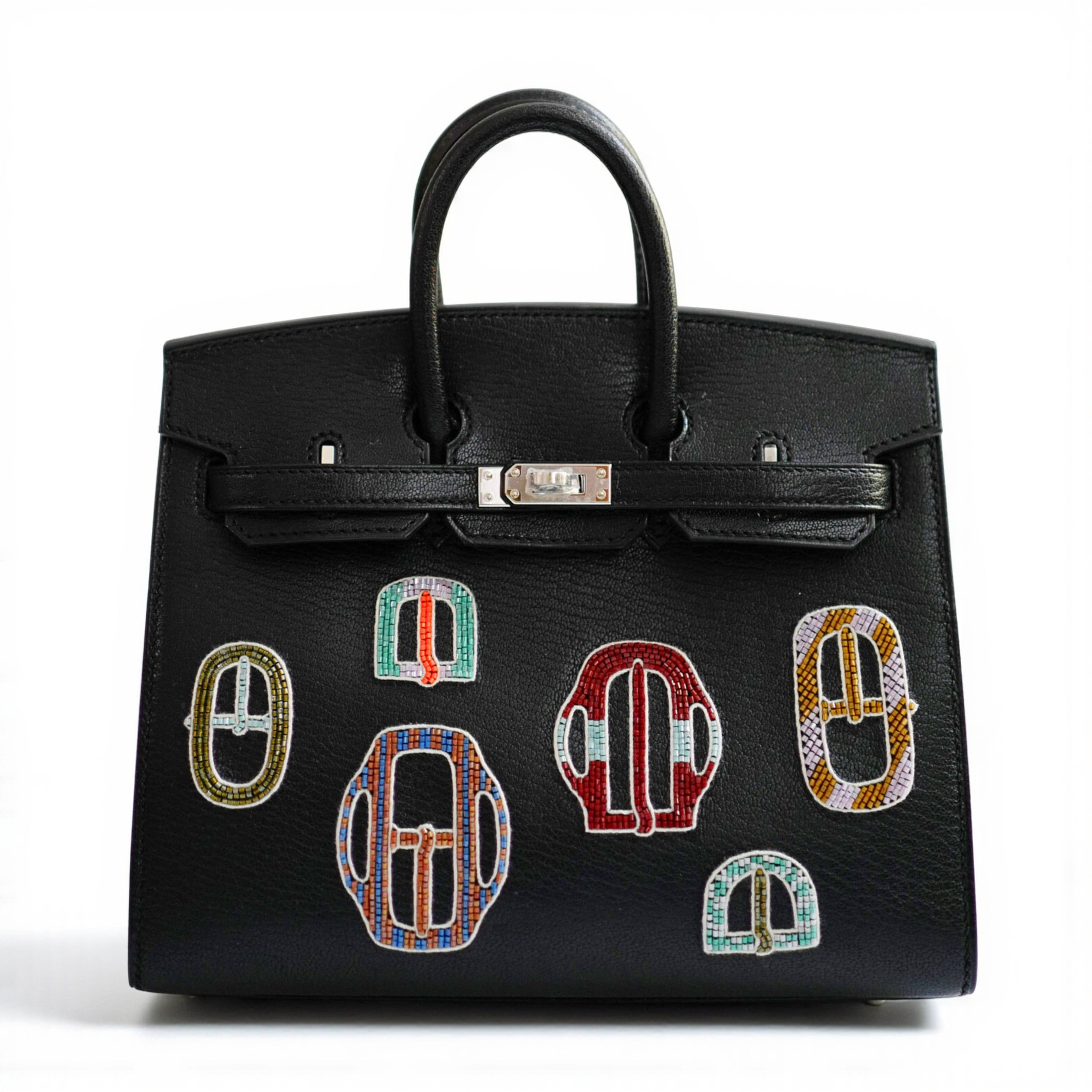 BNIB Hermes Birkin 20 Sellier Bouclerie Moderne Black Chèvre Palladium Hardware