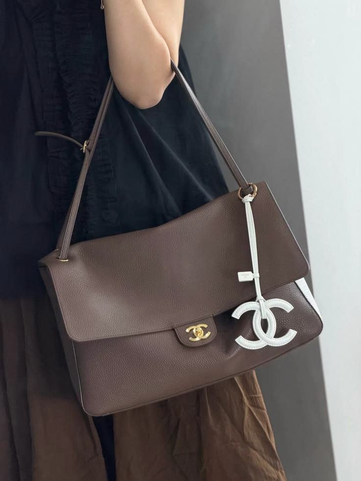 Chanel 26S Mini Bag Charm White Lambskin Leather
