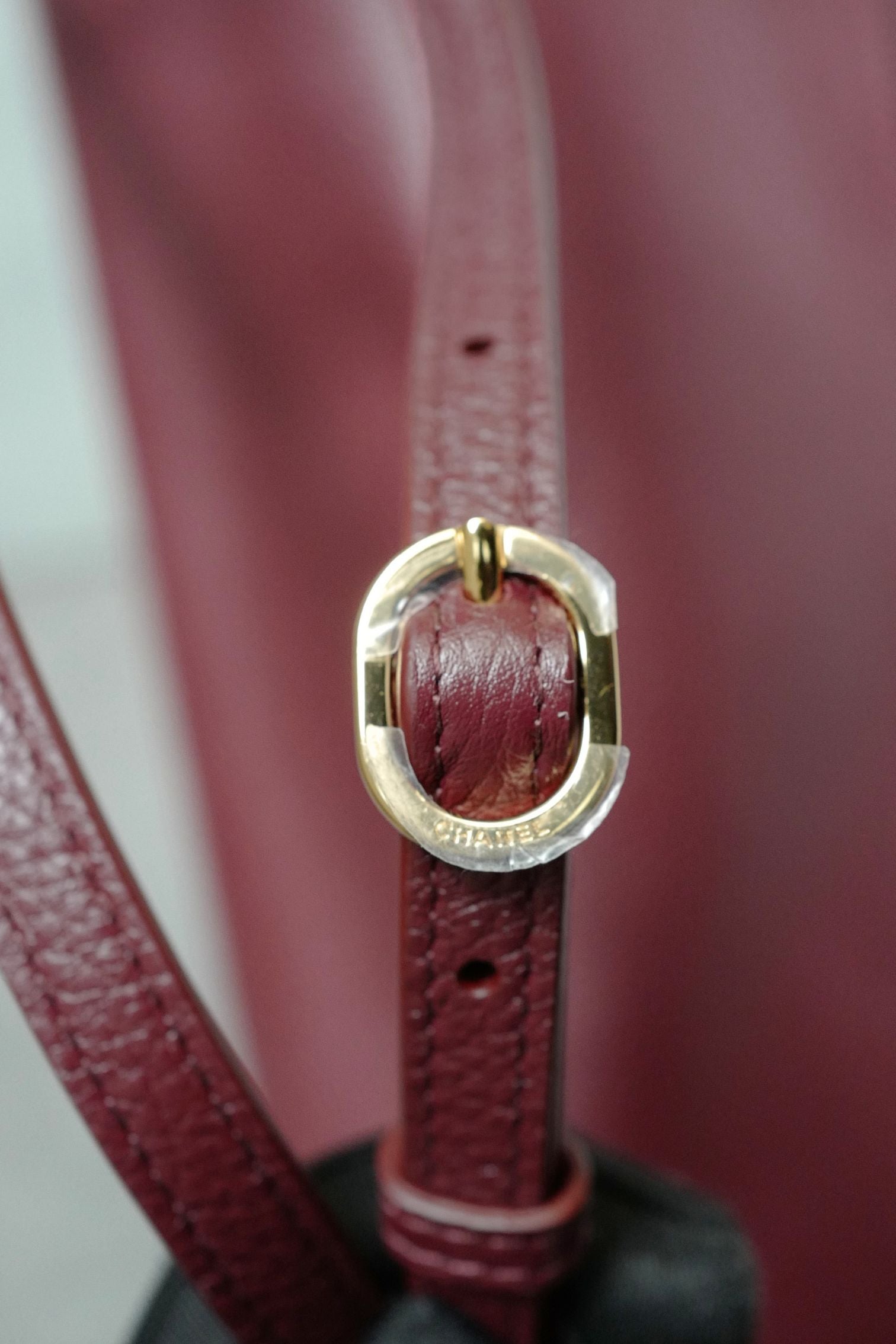 Chanel 26S Matthieu Blazy's Maxi 38 Flapbag Burgundy Grained Calfskin GHW
