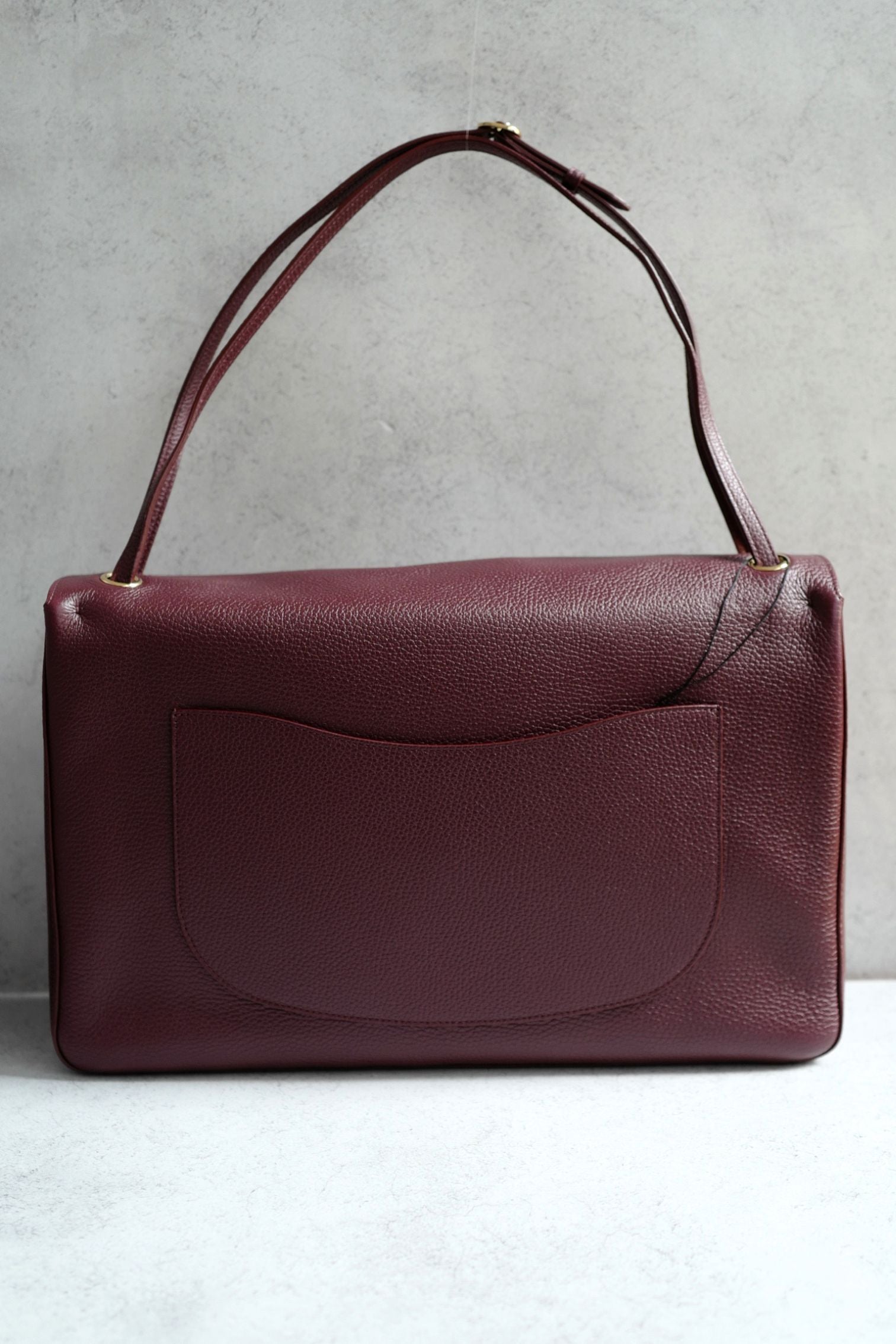 Chanel 26S Matthieu Blazy's Maxi 38 Flapbag Burgundy Grained Calfskin GHW