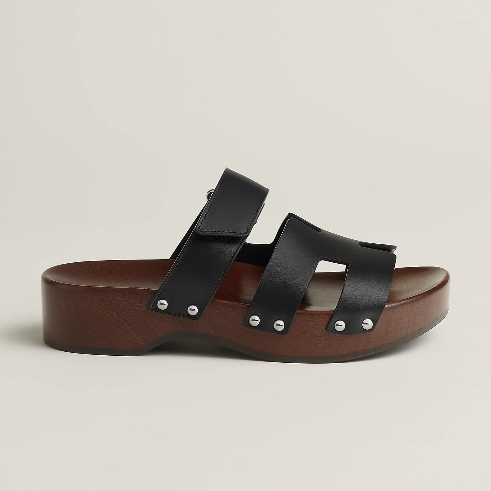 BNIB HERMÈS Kos Veau Women's Clog Noir - Size 38