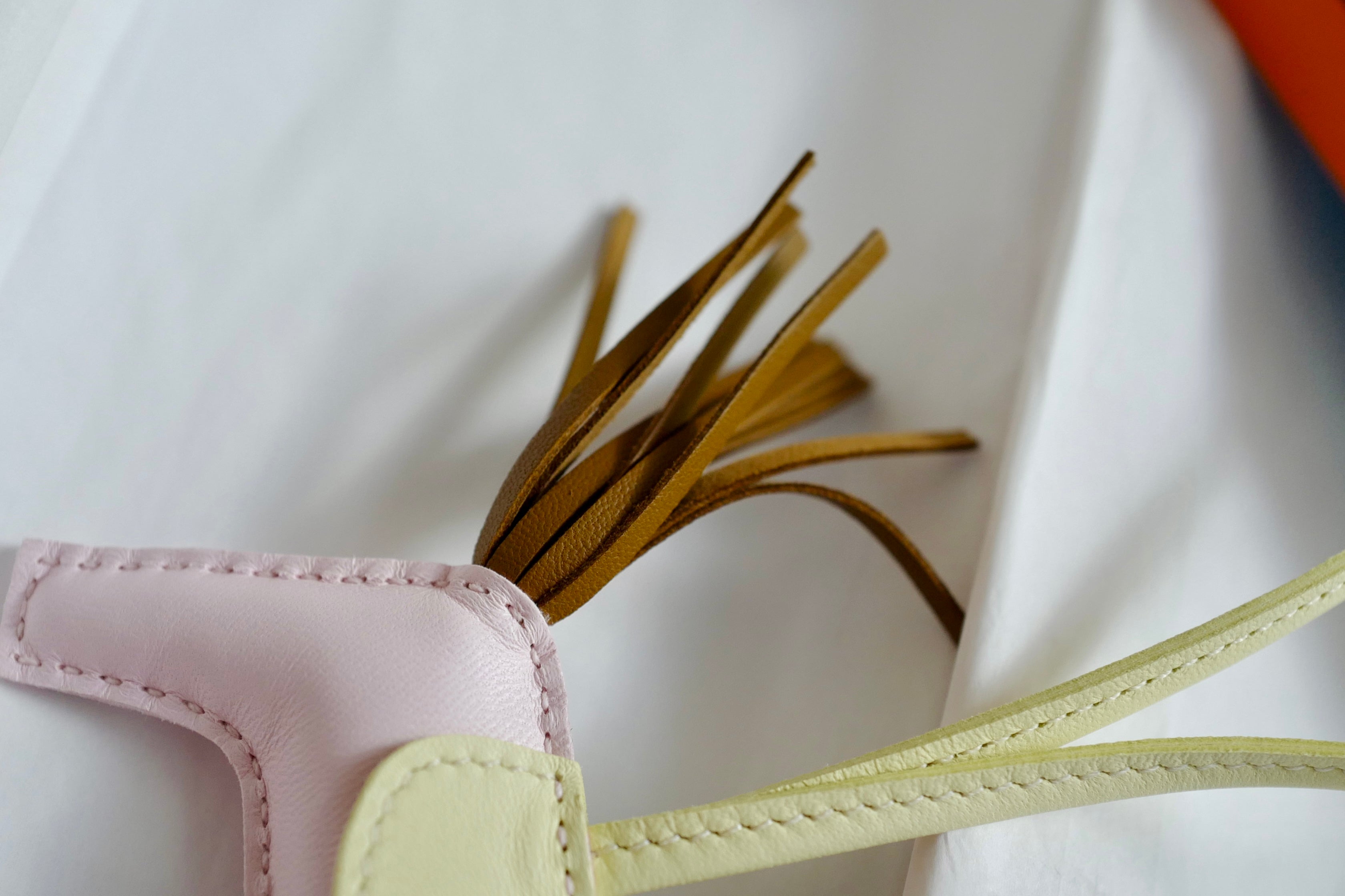 BNIB Hermes Rodeo PM Agneau Milo Rose Darling/Jaune Milton/Kraft