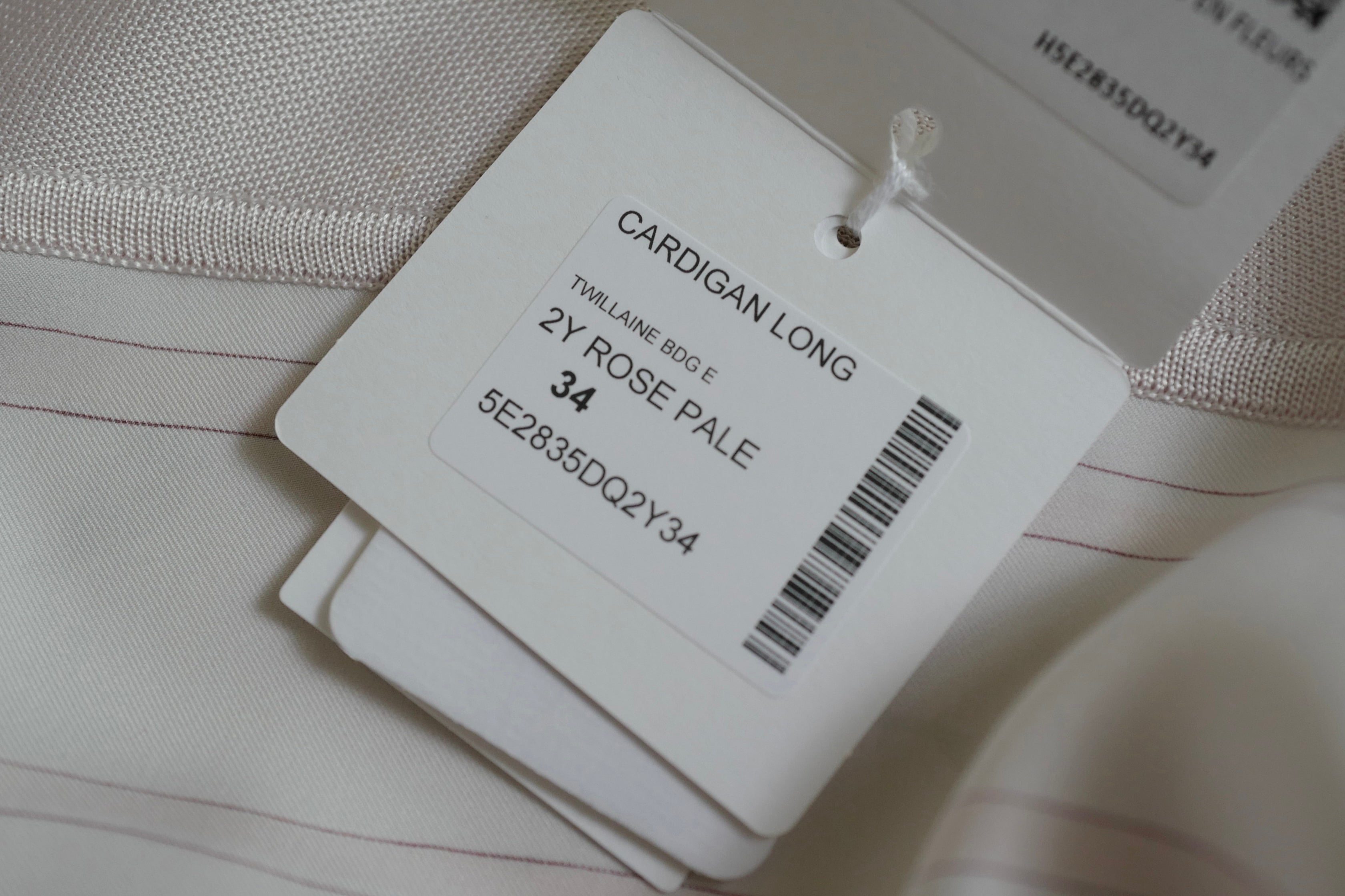 NEW Hermès "Brides de Gala en Fleurs" long-sleeve twillaine– Rose Pâle Pink- Size 34 $5K Retail