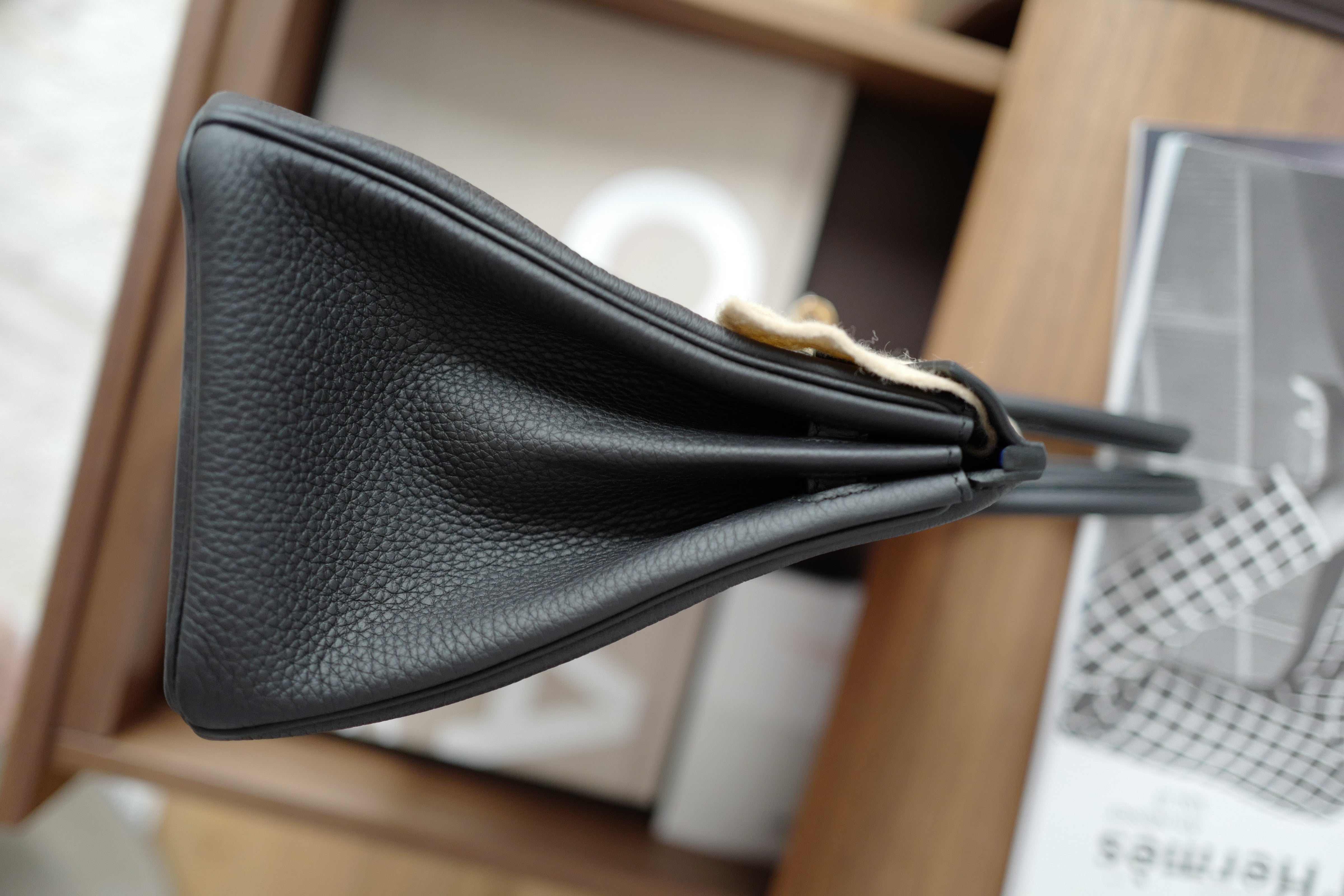 Hermes Birkin 25 Noir Black Togo Gold Hardware Complete Original Receipt BNIB