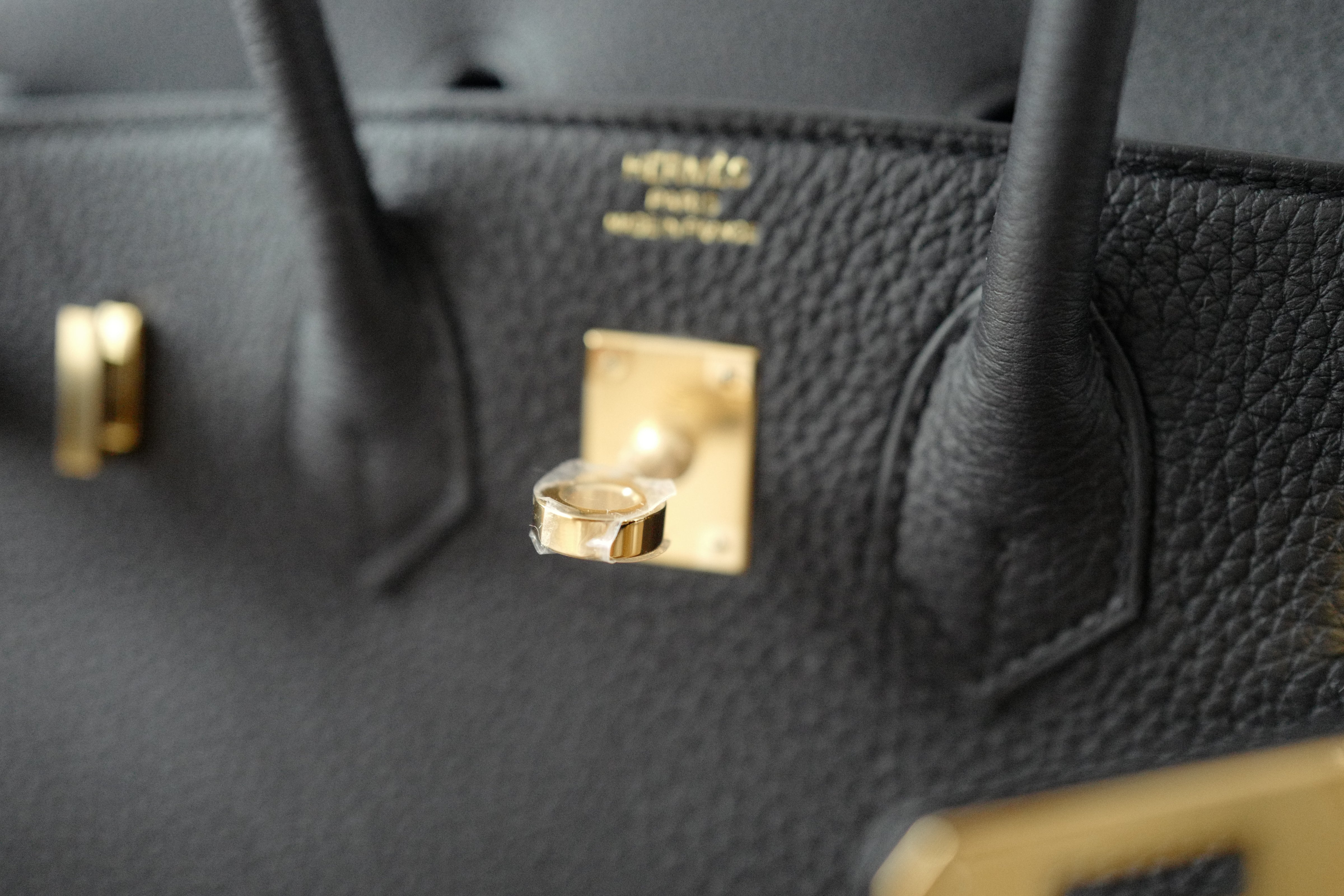 Hermes Birkin 25 Noir Black Togo Gold Hardware Complete Original Receipt BNIB