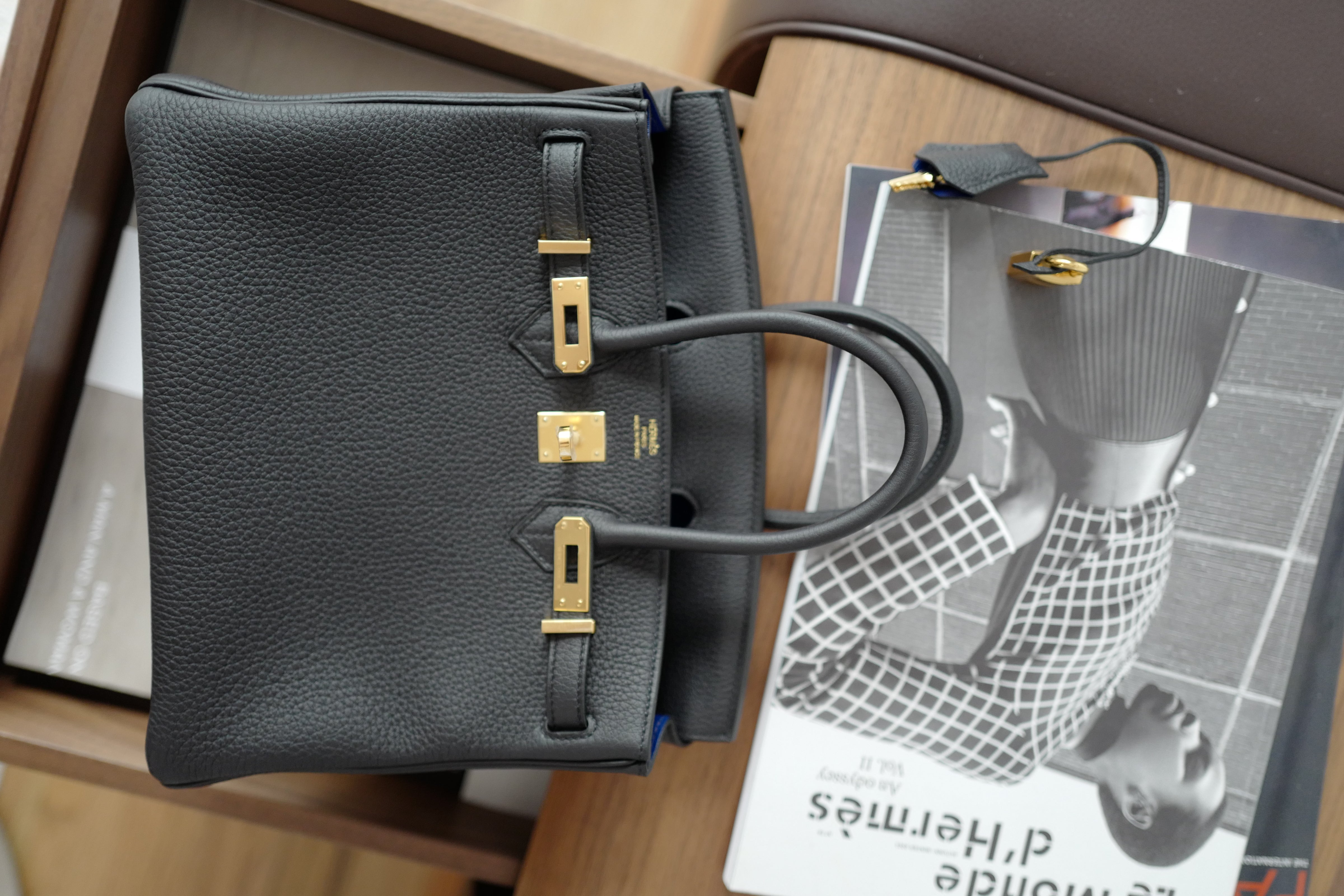 Hermes Birkin 25 Noir Black Togo Gold Hardware Complete Original Receipt BNIB