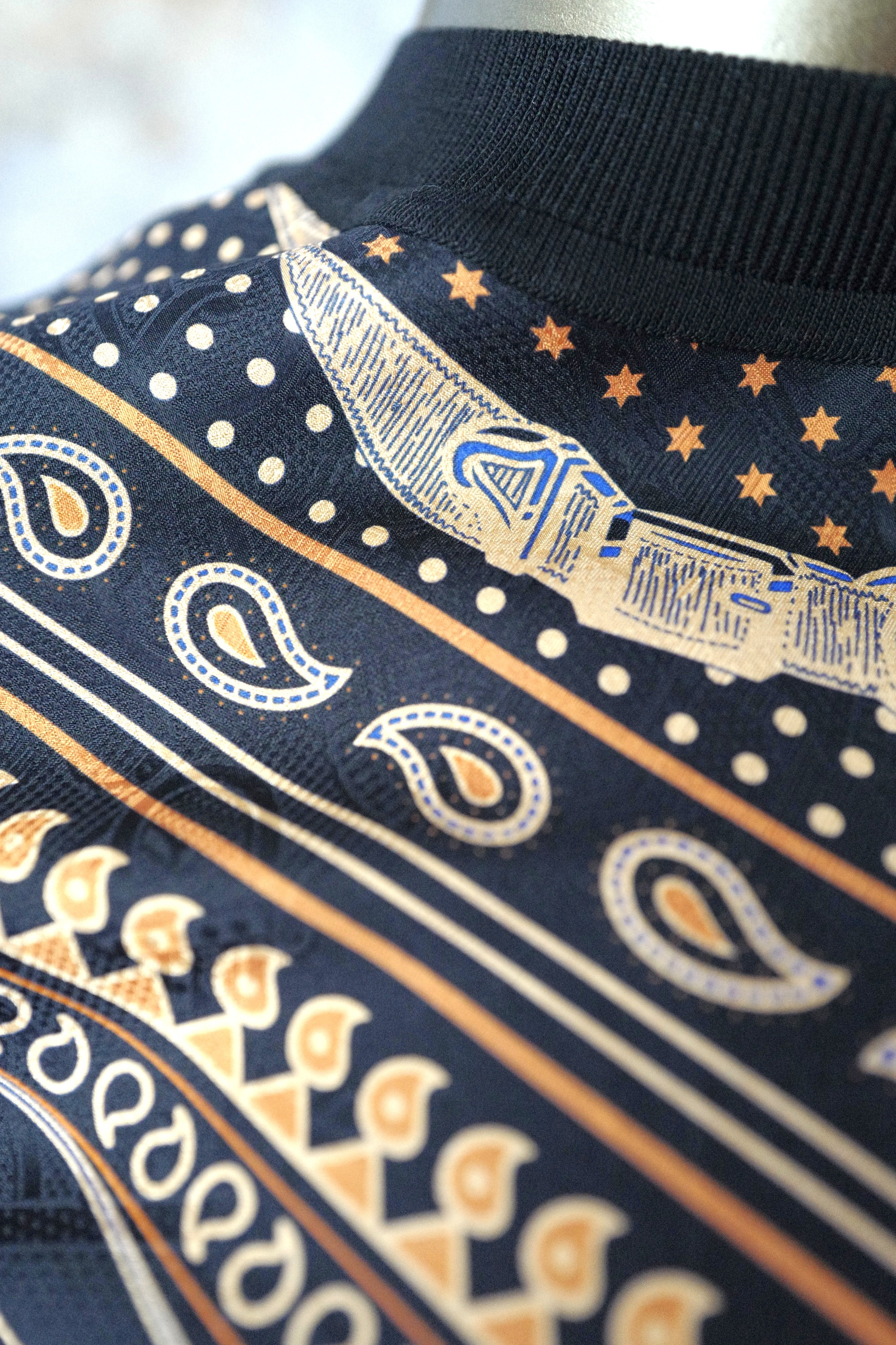 NEW Hermes Eperon D’or Bandana Short-sleeve Twillaine Pullover Noir Black sz 34