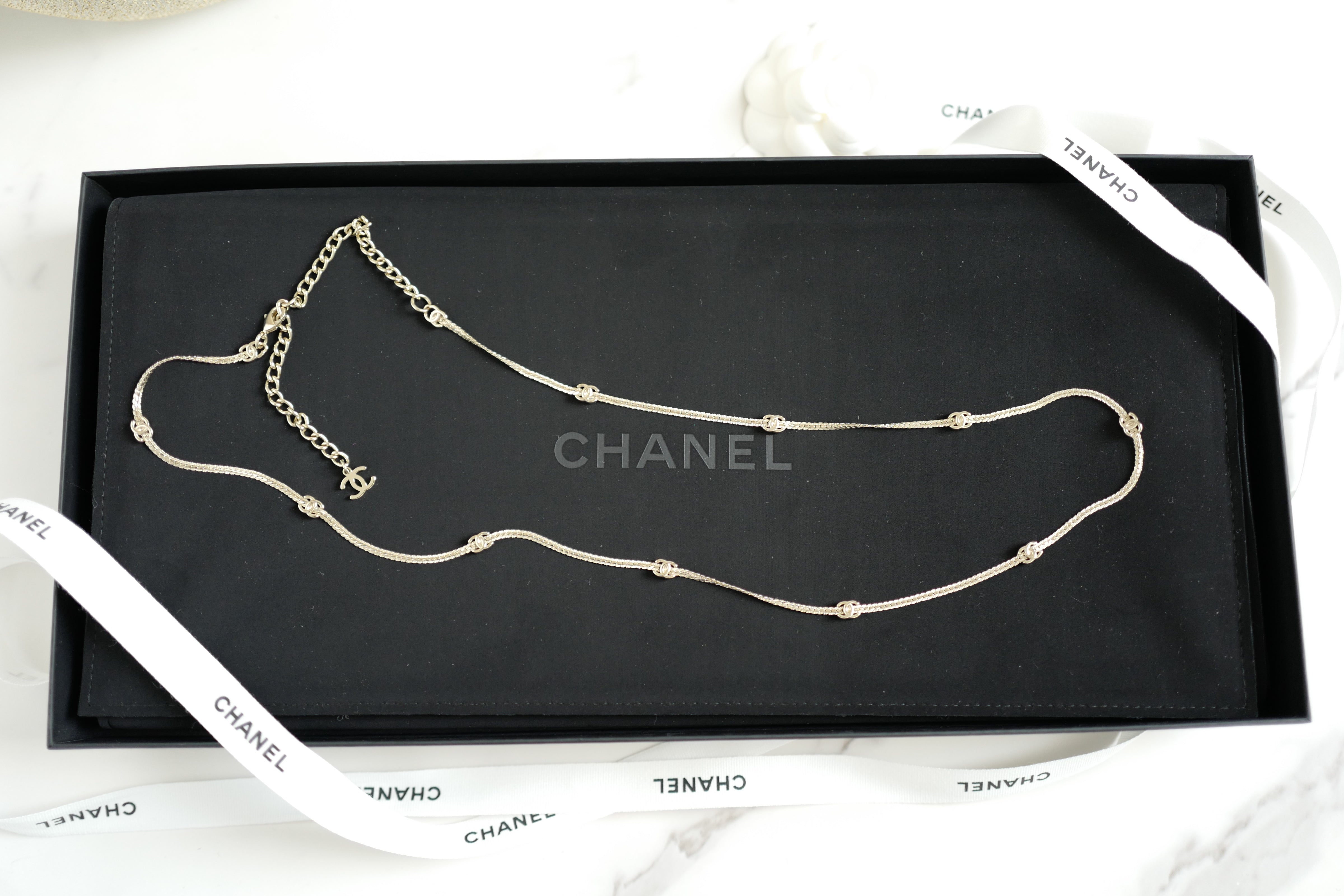 NEW Chanel FW 2024/25 Collection Chain Belt CC Size 75/Long Necklace In Gold