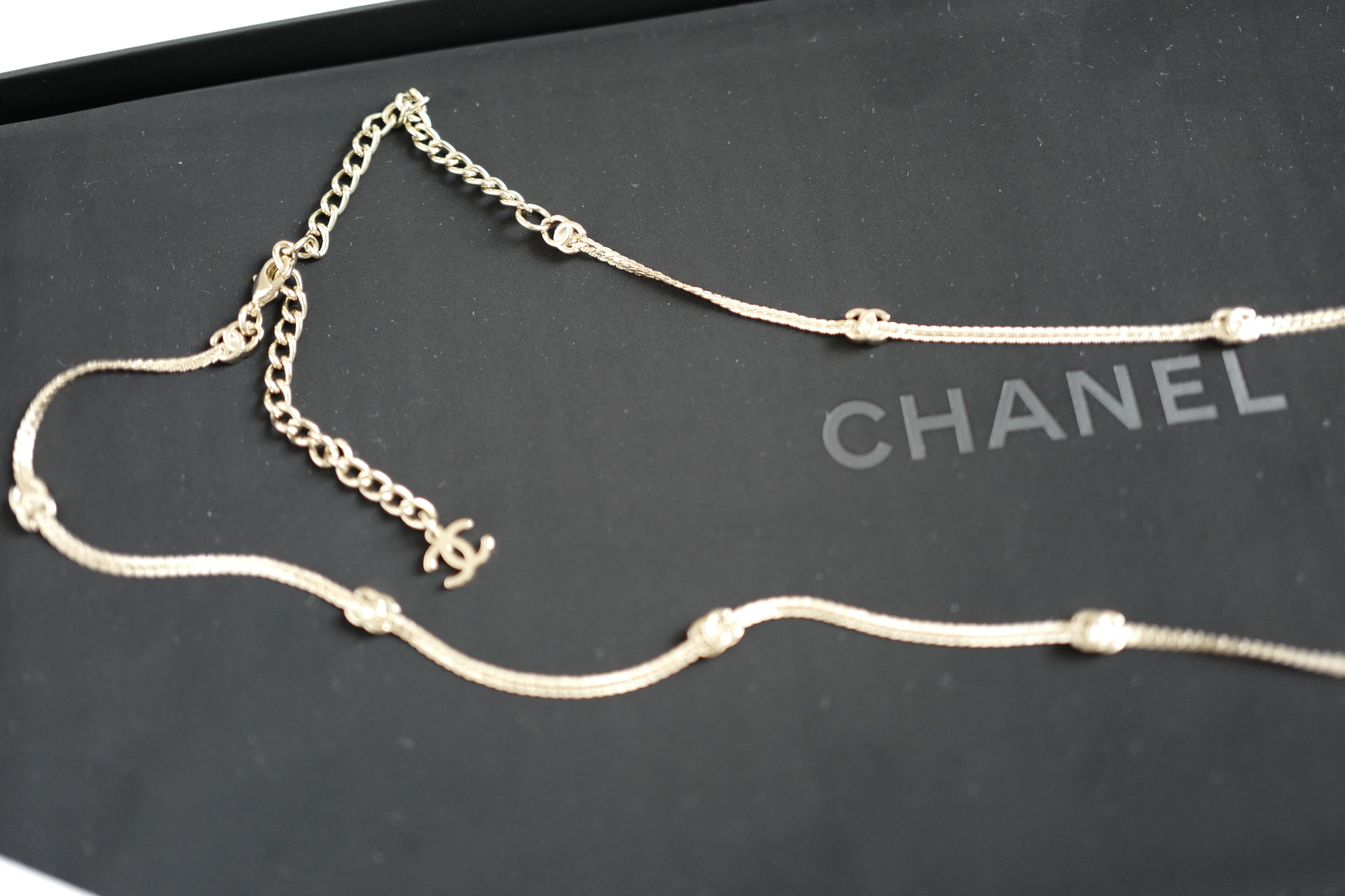 NEW Chanel FW 2024/25 Collection Chain Belt CC Size 75/Long Necklace In Gold